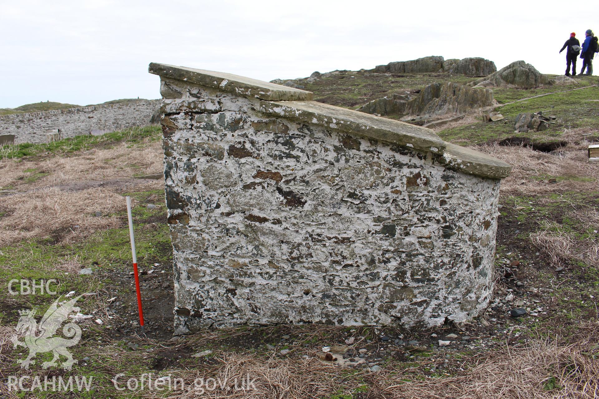 Skerries, stone well-head building or well house. Investigator's photographic survey for the CHERISH Project. ? Crown: CHERISH PROJECT 2018. Produced with EU funds through the Ireland Wales Co-operation Programme 2014-2020. All material made freely available through the Open Government Licence.