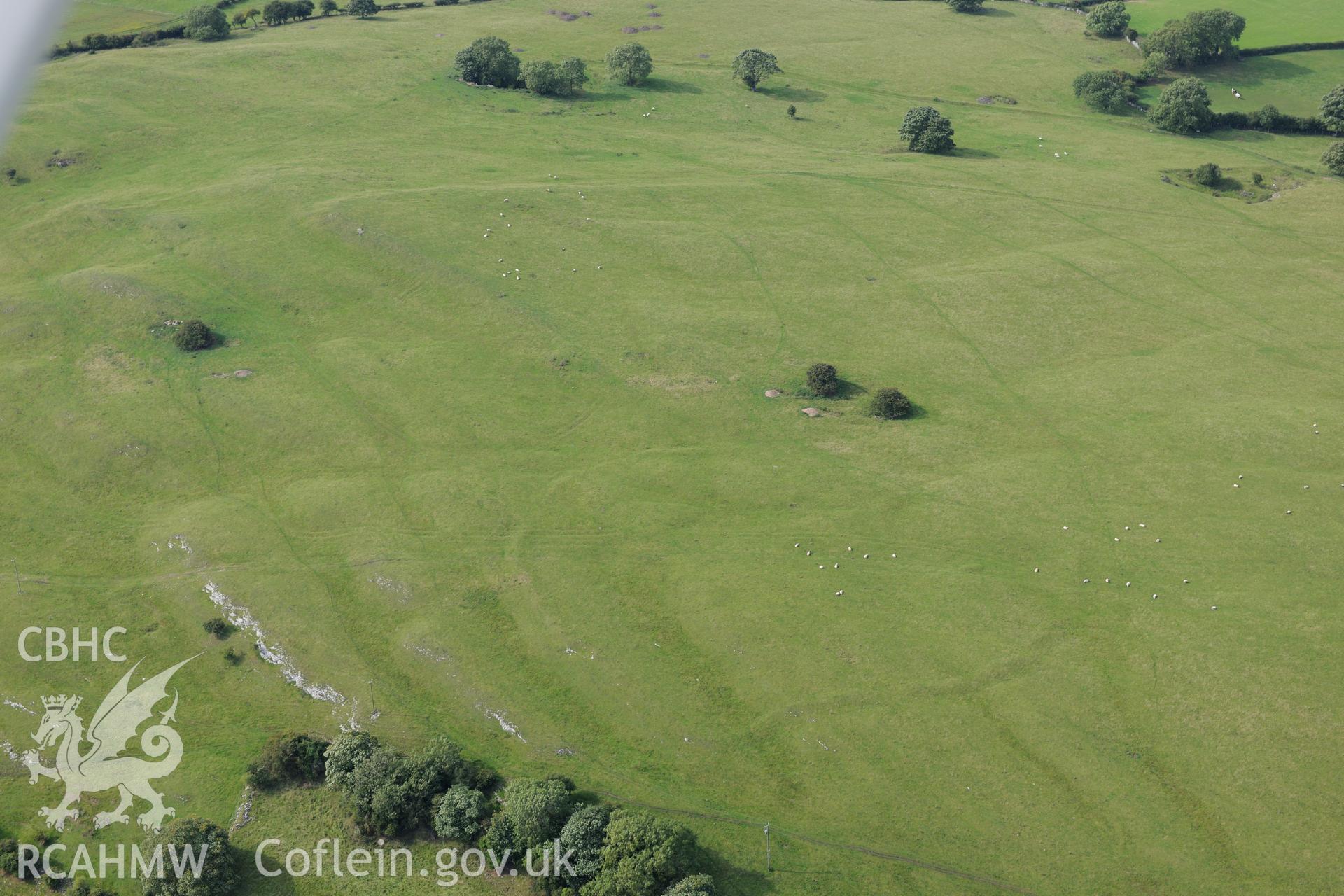 Marian Frith defended enclosure, near St. Asaph. Oblique aerial photograph taken during the Royal Commission's programme of archaeological aerial reconnaissance by Toby Driver on 11th September 2015.