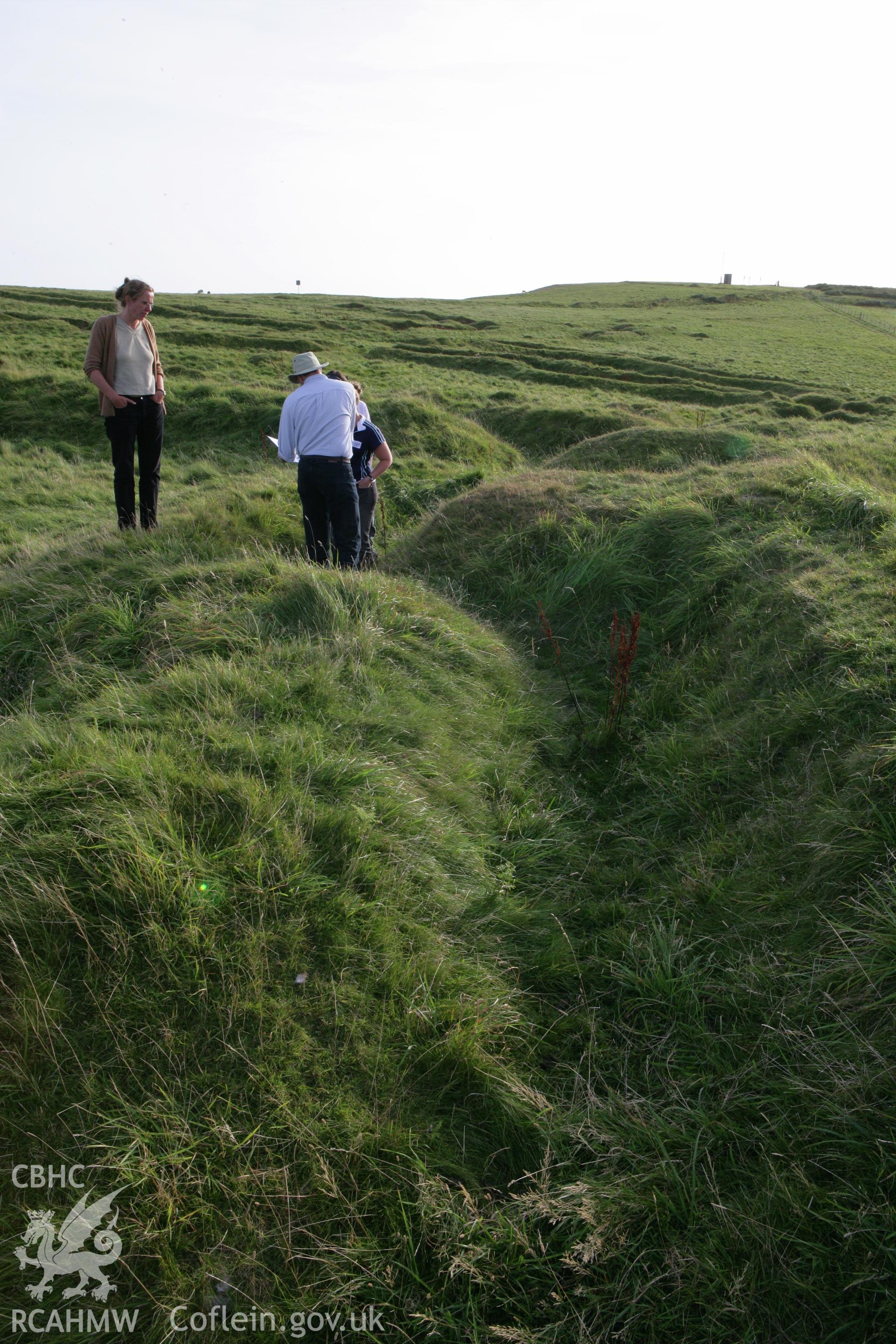 Penally First World War Practice Trenches. Photo survey during filming of 'Hidden Histories'.