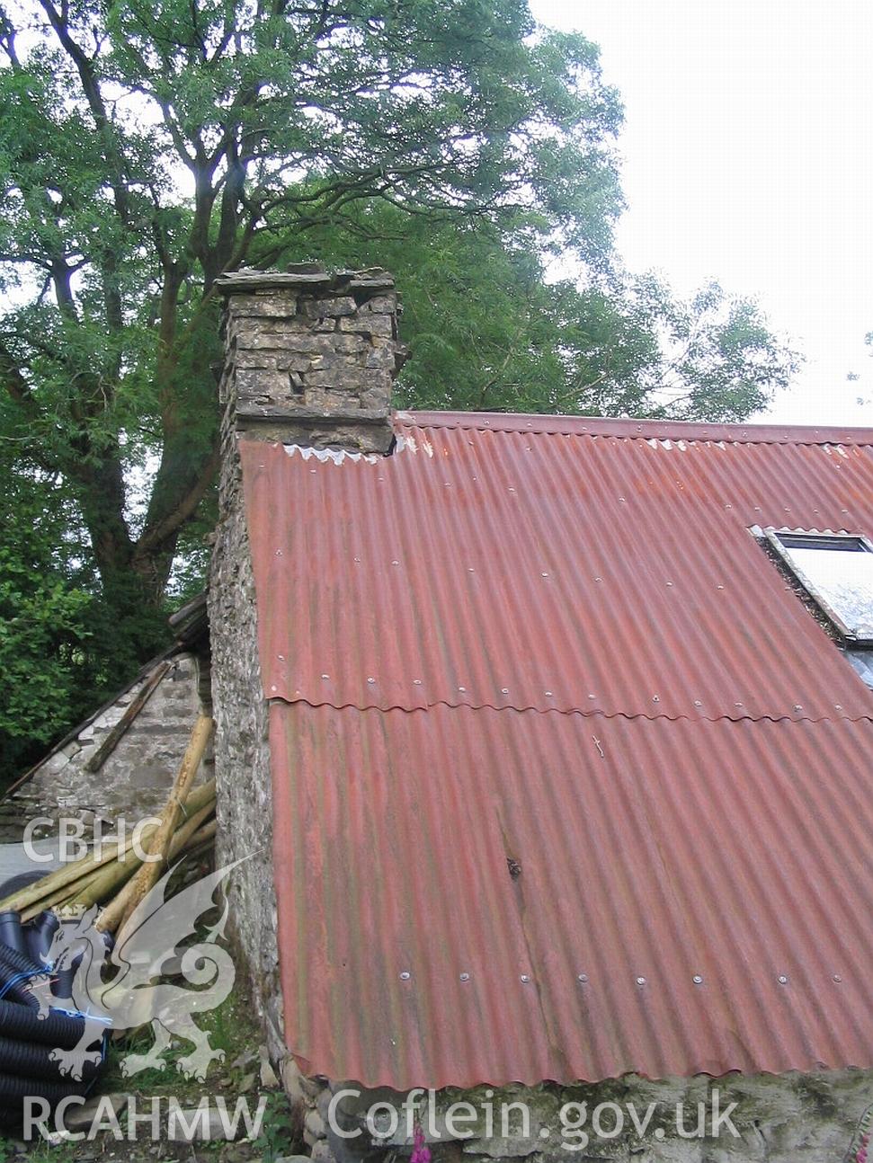 Allt Ddu farmhouse, secondary chimney.