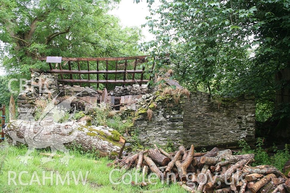 Lofted cowhouse and pigsty, to south-east of Allt Ddu farnhouse, north facing elevation.