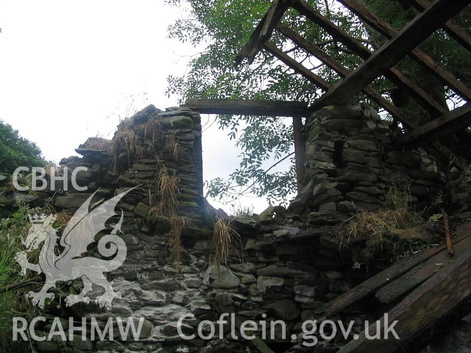 Allt Ddu farmhouse, cow house interior, east gable end.