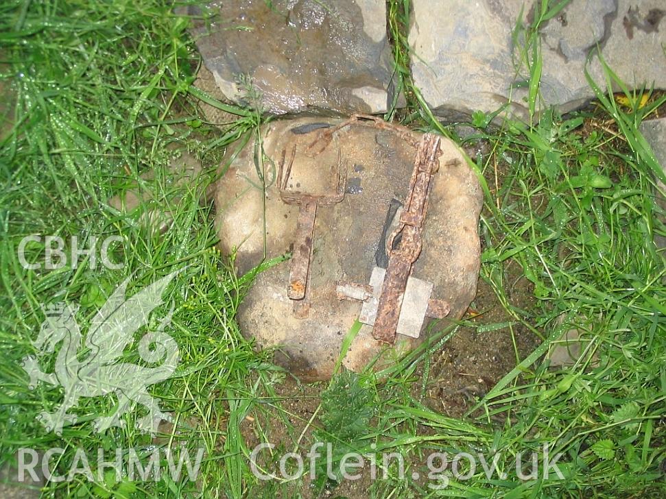 Downhouse end of Allt Ddu farmhouse, mole and rat traps.