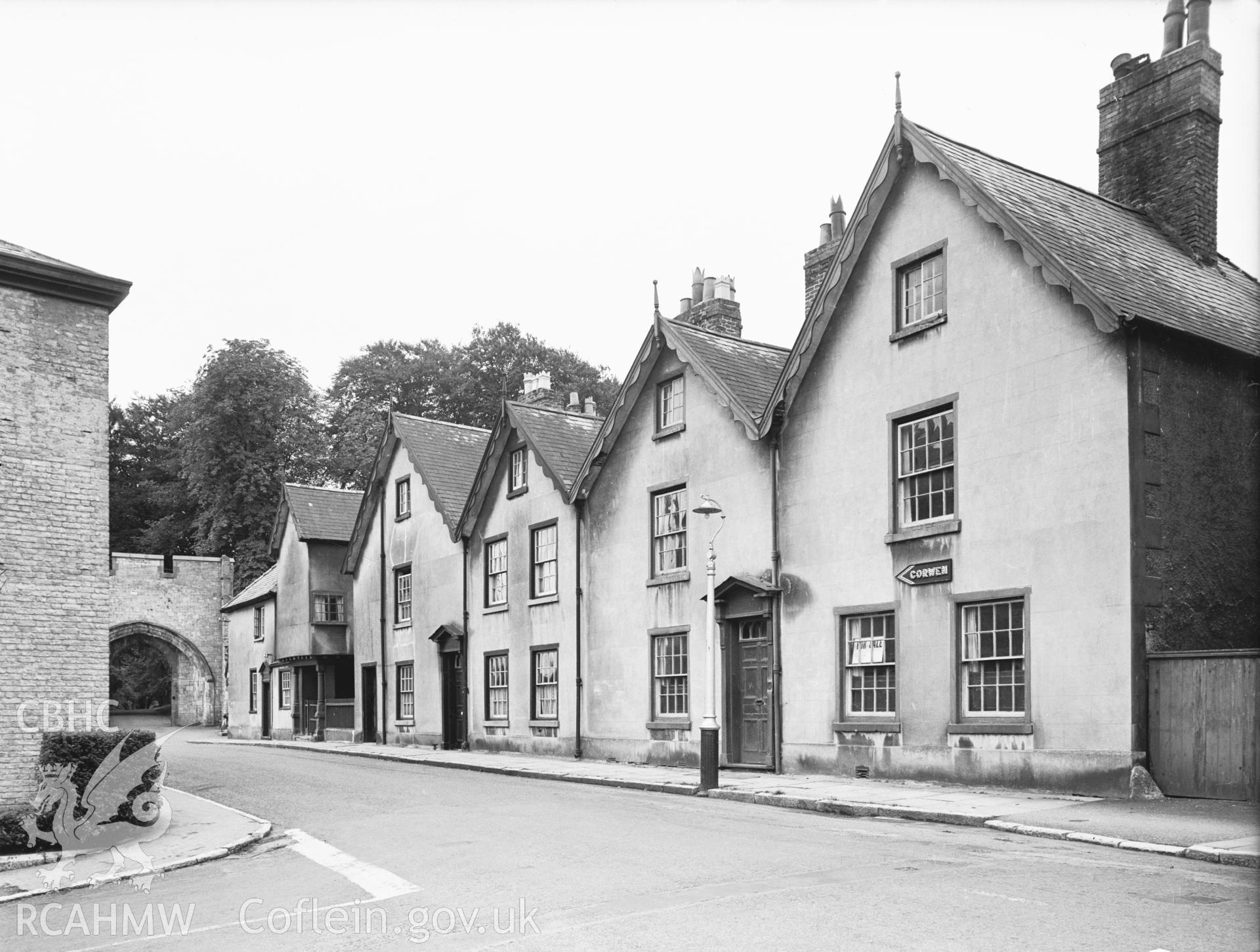 One black and white photograph of 16-18, Castle Street, Ruthin.