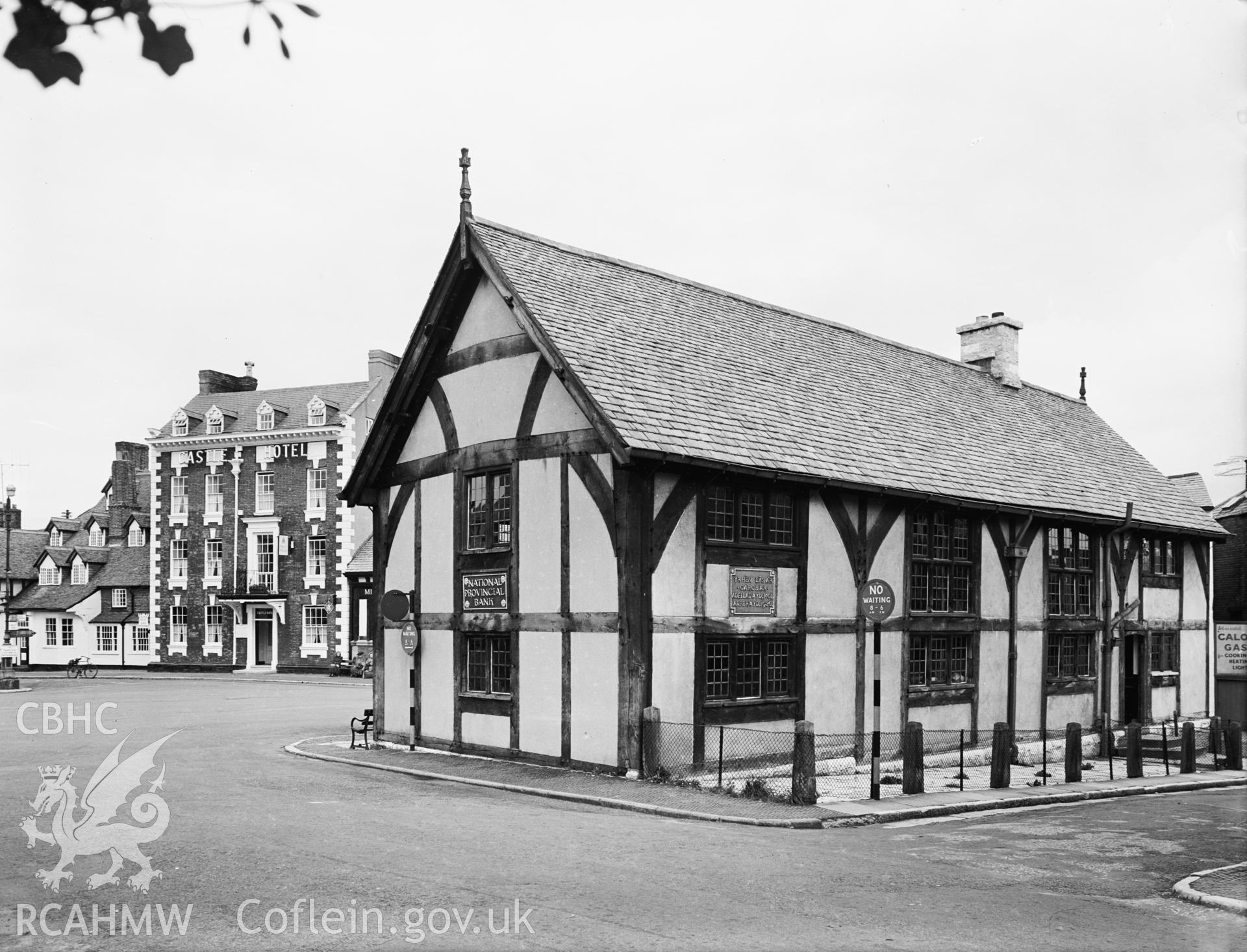 One black and white photograph of National Provincial Bank, Ruthin.