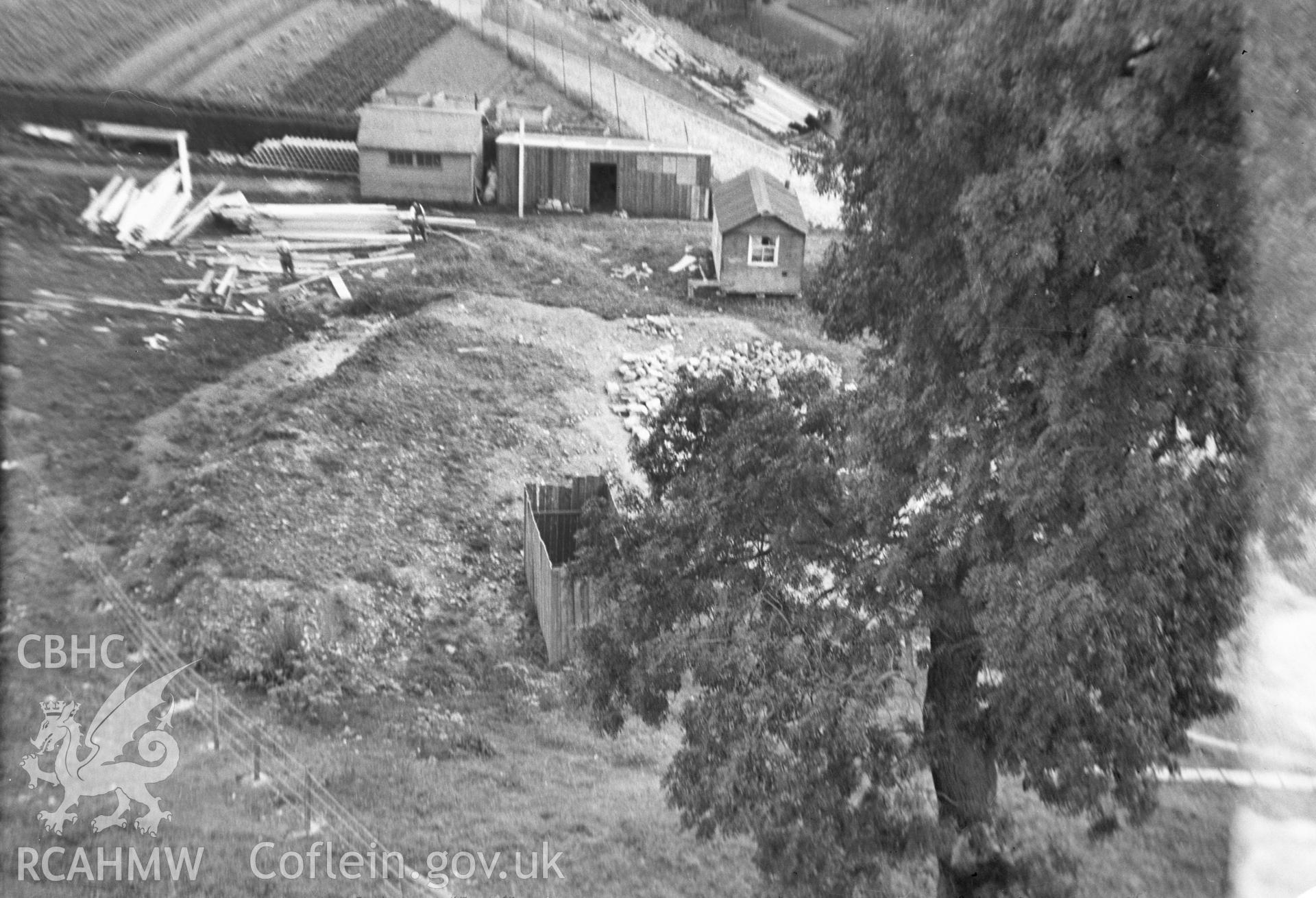 Digital copy of a nitrate negative showing view of Civil War Earthworks.