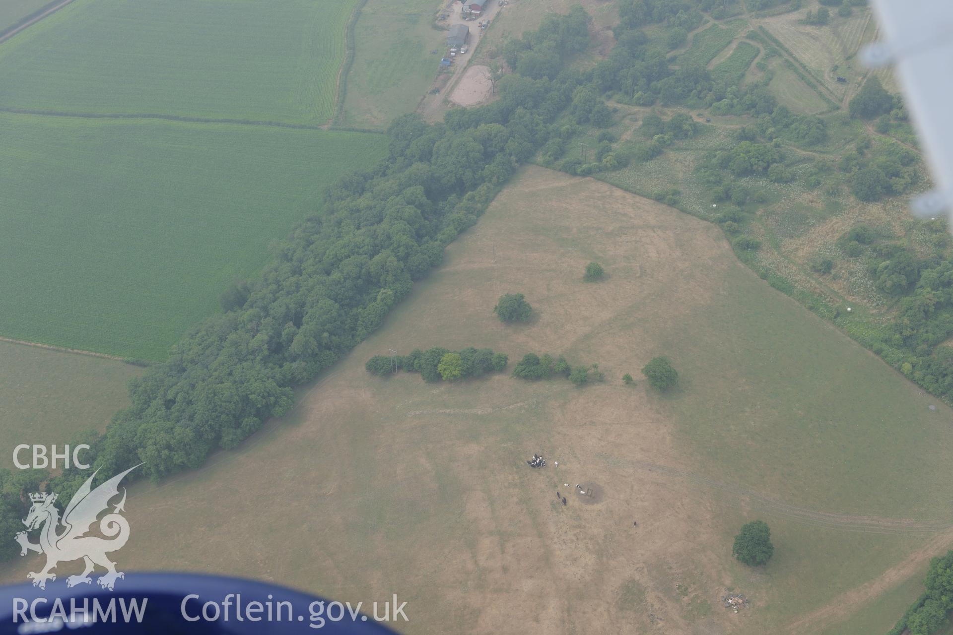 Royal Commission aerial photography of Runston medieval village taken during drought conditions on 22nd July 2013.