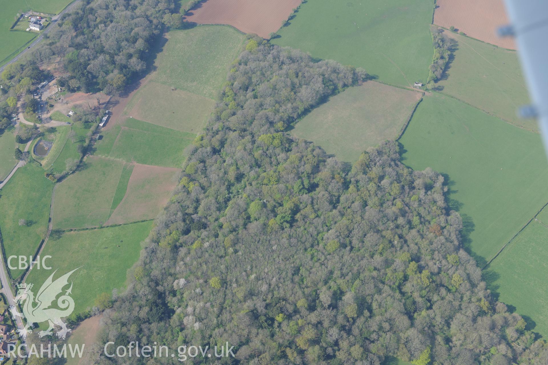 Portskewett Hill. Oblique aerial photograph taken during the Royal Commission's programme of archaeological aerial reconnaissance by Toby Driver on 21st April 2015