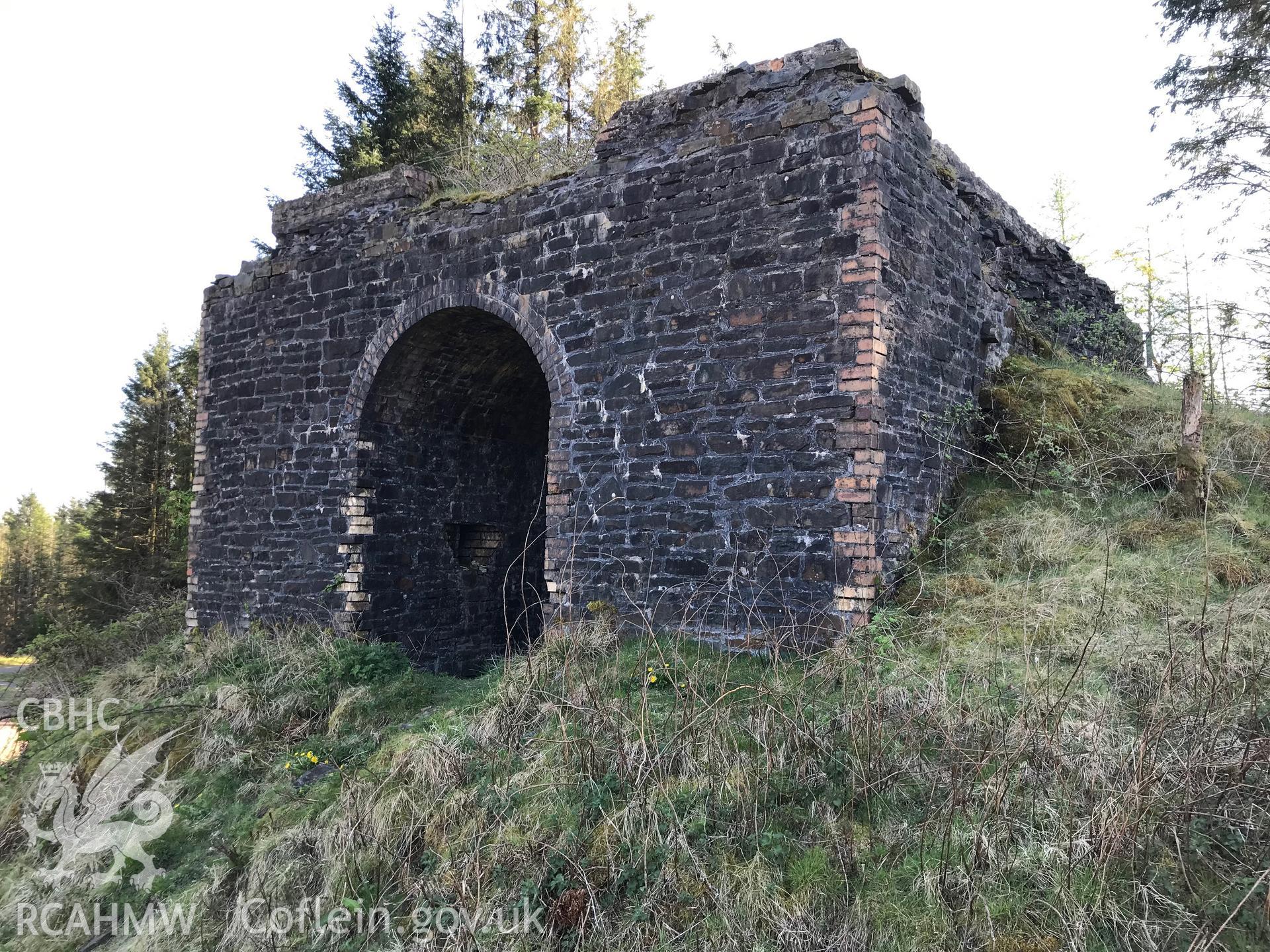 Digital colour photograph showing incline haulage systems at Cefn Ynysfeio, Treherbert, taken by Paul R. Davis on 21st April 2019.