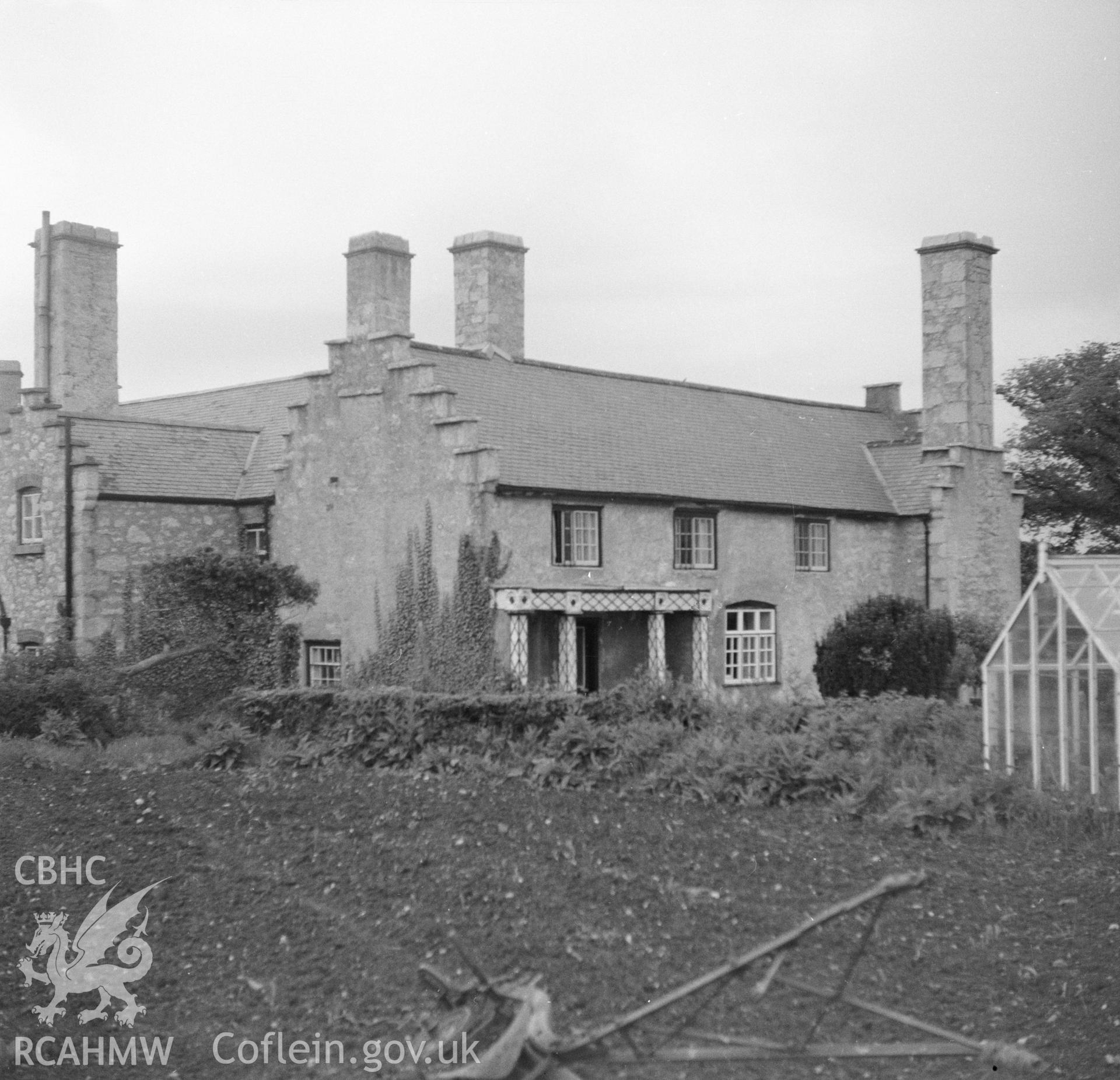 Digital copy of a nitrate negative showing general view of Faenol Fach, Abergele, Denbighshire.