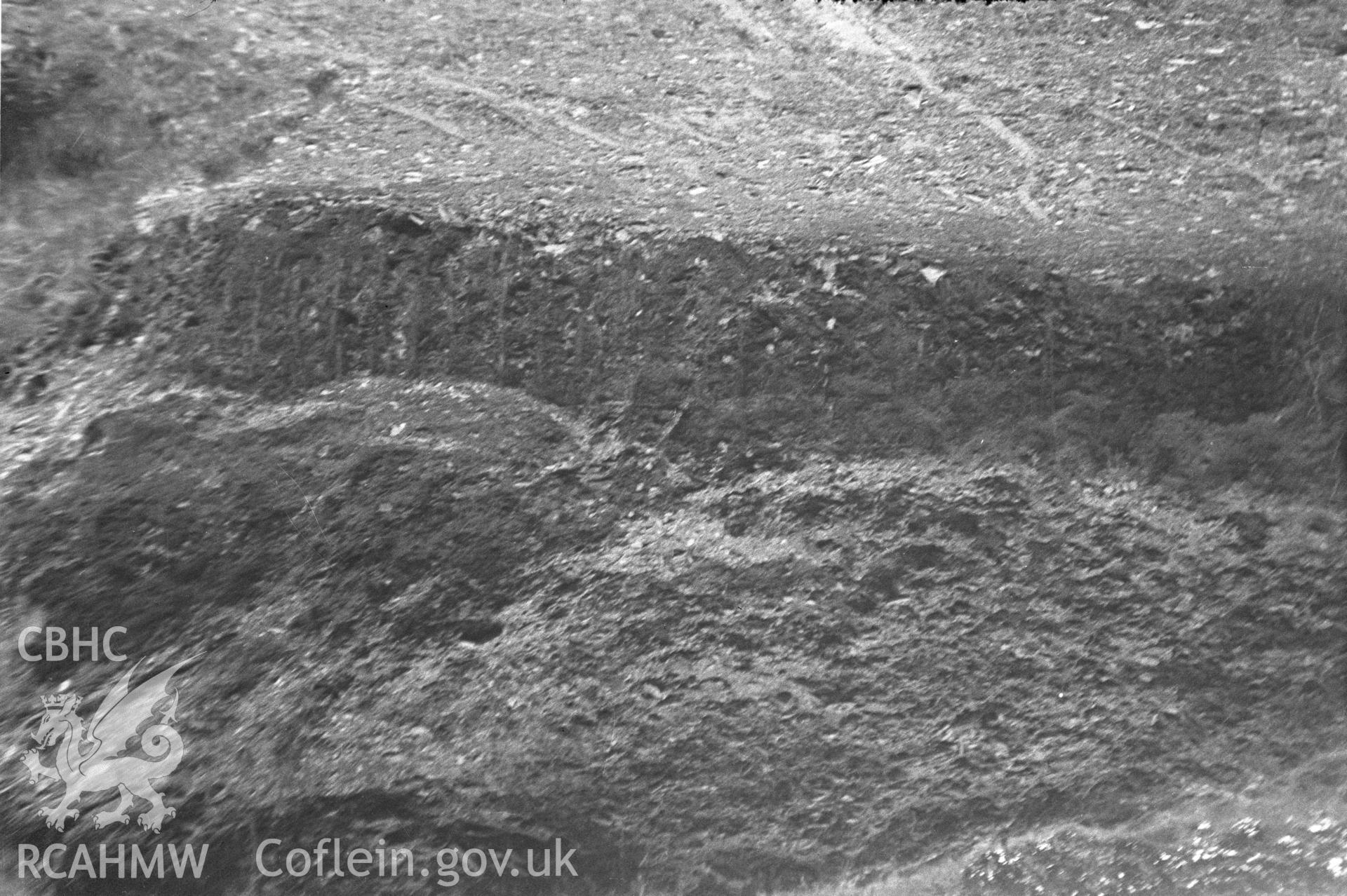 Digital copy of a nitrate negative showing Llanfyrnach Motte.