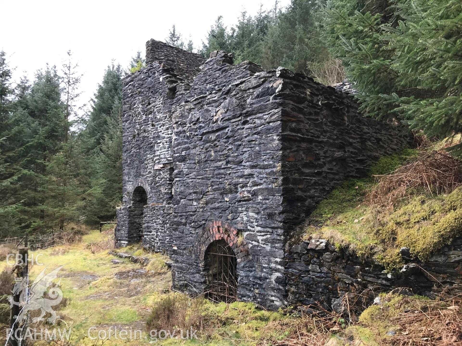 Digital colour photograph of Ystrad Einion lead, silver, zinc and copper mine, south west of Machynlleth, taken by Paul R. Davis on 29th March 2019.