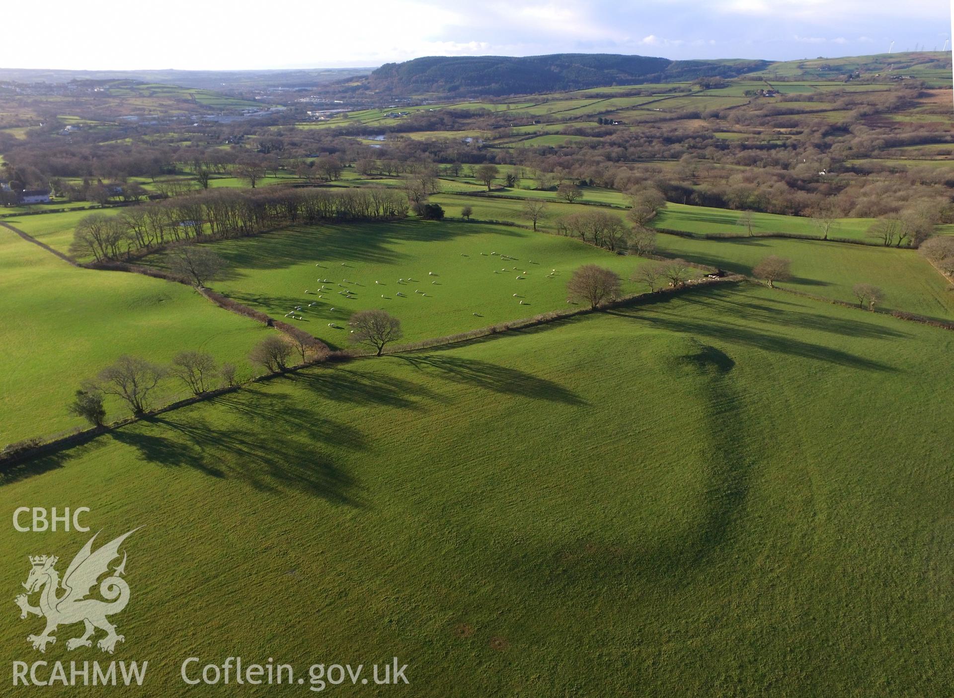 Photo showing Lle'r Gaer, taken by Paul R. Davis, December 2017.