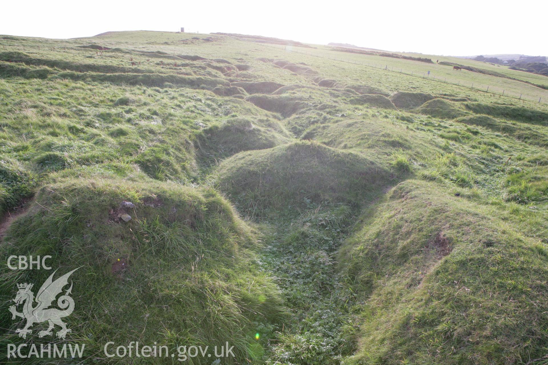 Penally First World War Practice Trenches. Photo survey during filming of 'Hidden Histories'.