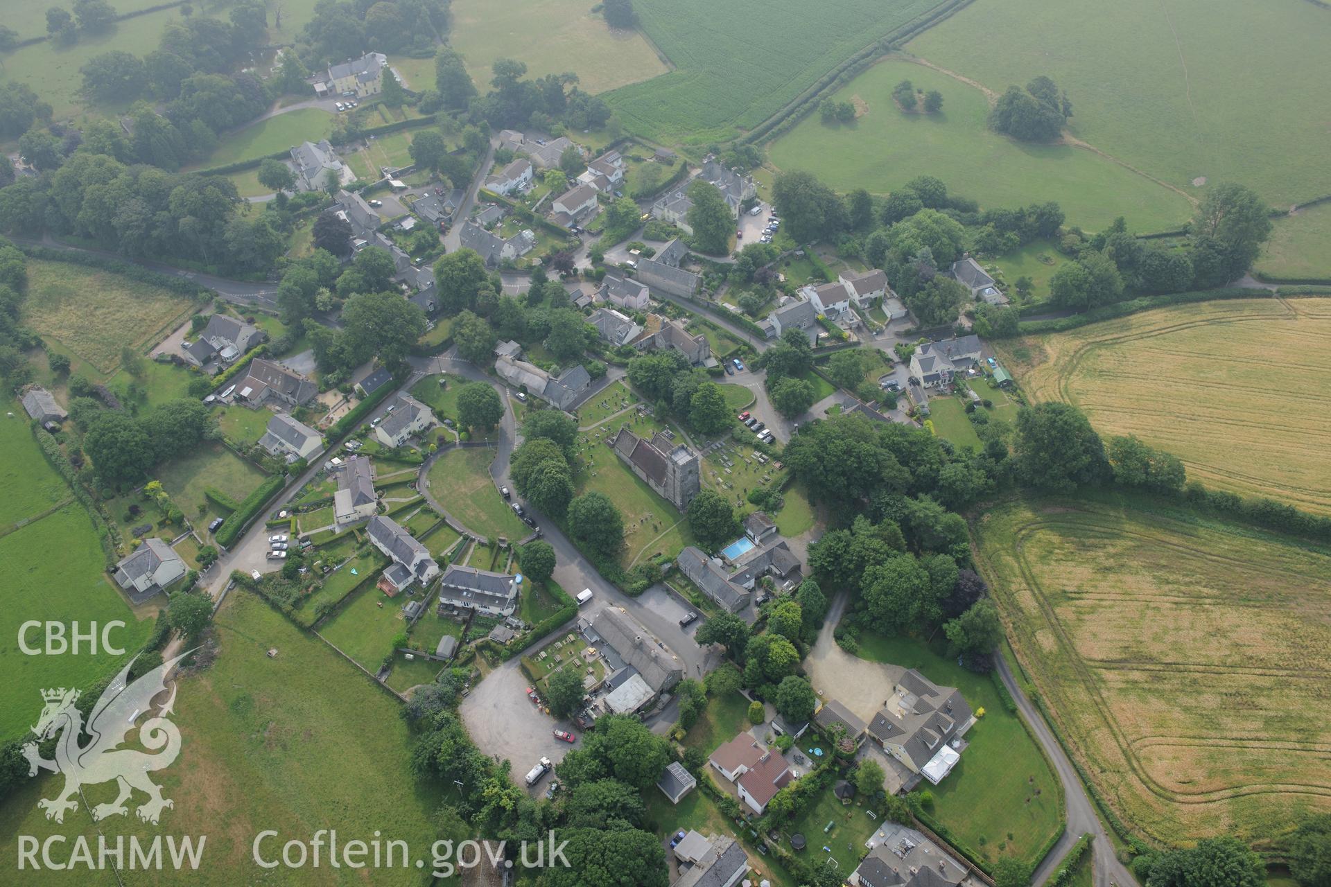 Royal Commission aerial photography of St Hilary recorded during drought conditions on 22nd July 2013.