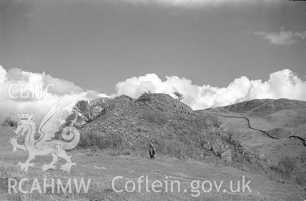 Digital copy of a nitrate negative showing view of Castell Prysor.