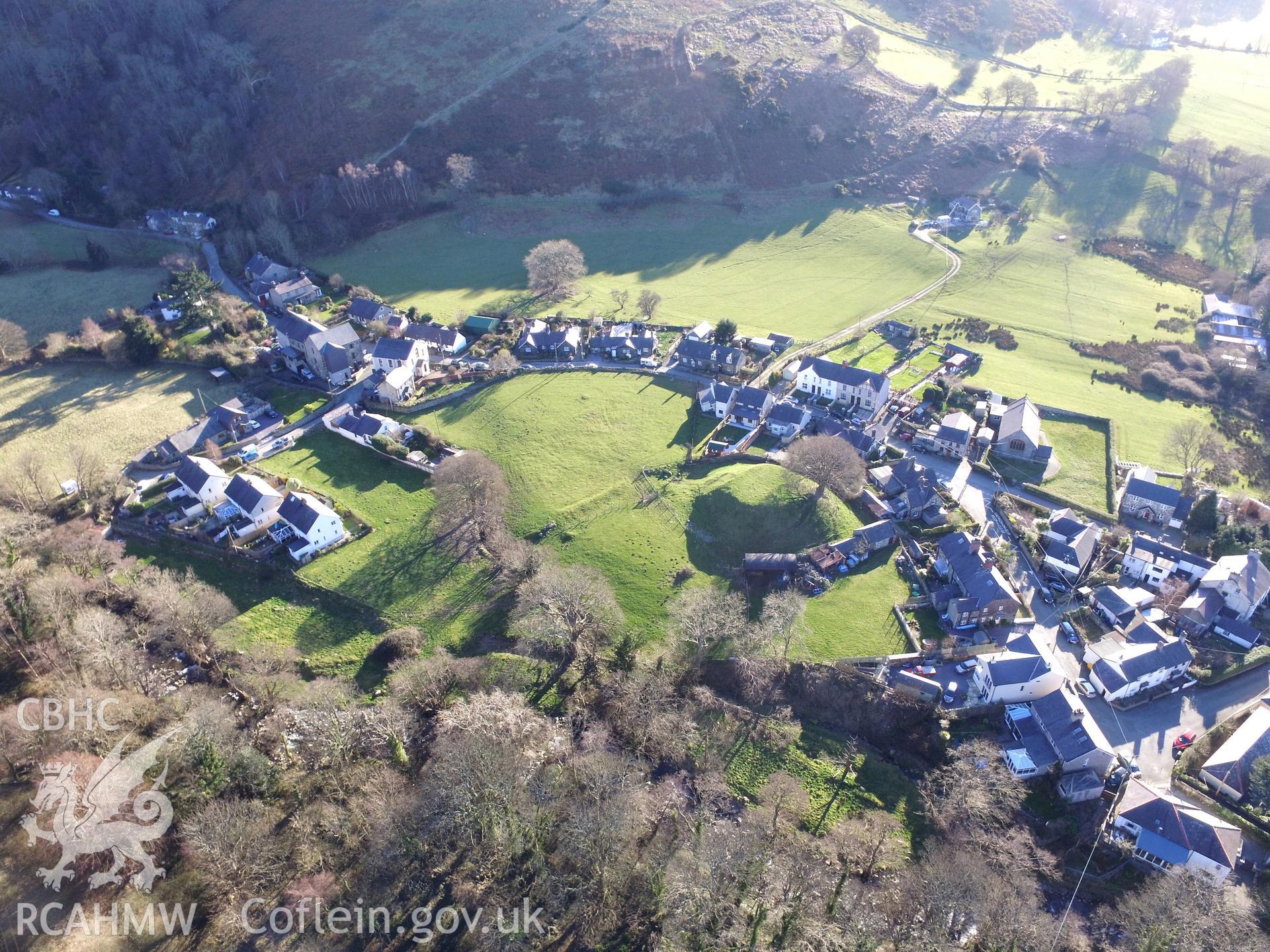 Photo showing view of Aber, taken by Paul R. Davis, February 2018.