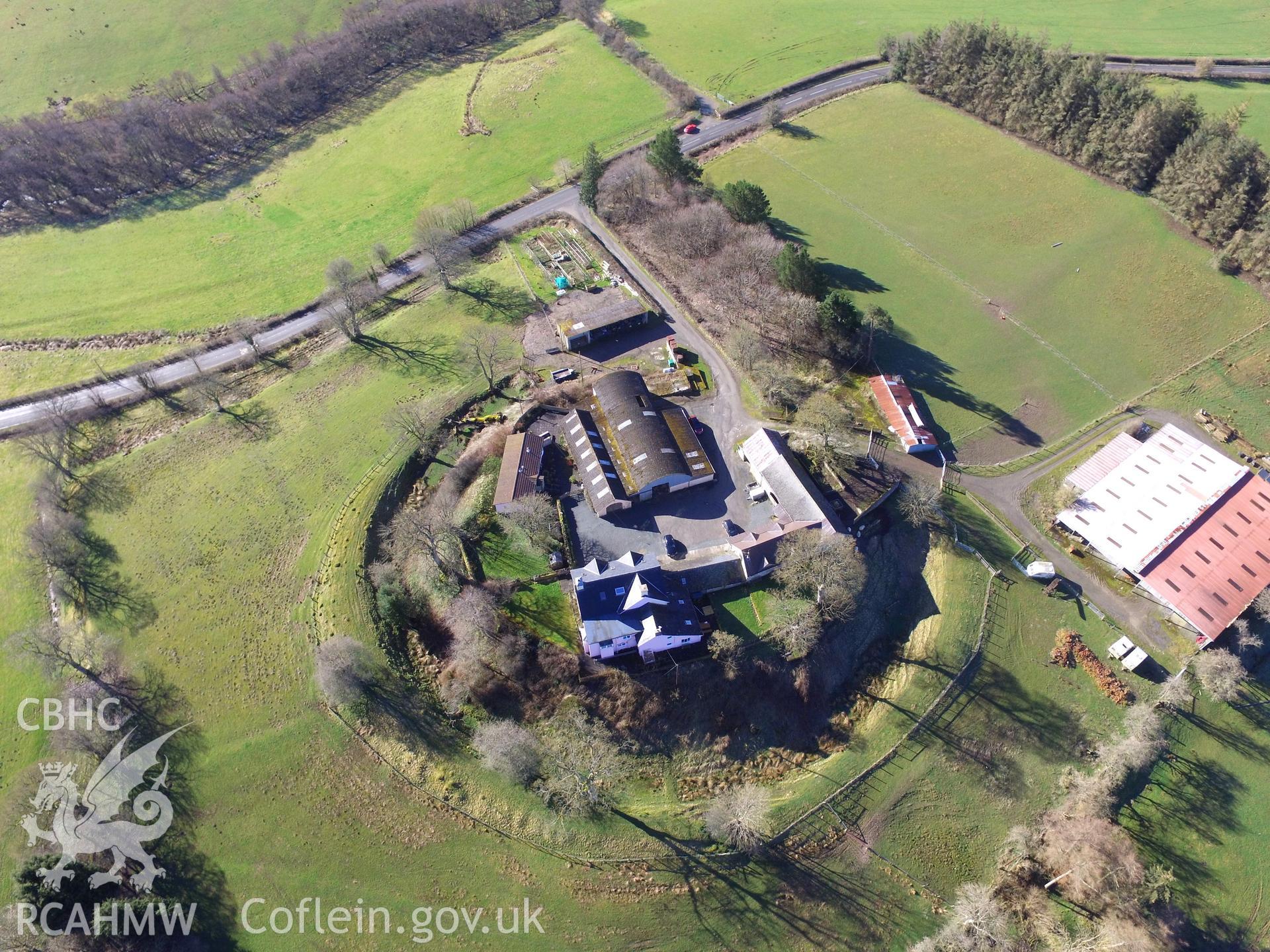 Colour photo showing view of Colwyn Castle taken by Paul R. Davis, 2018.