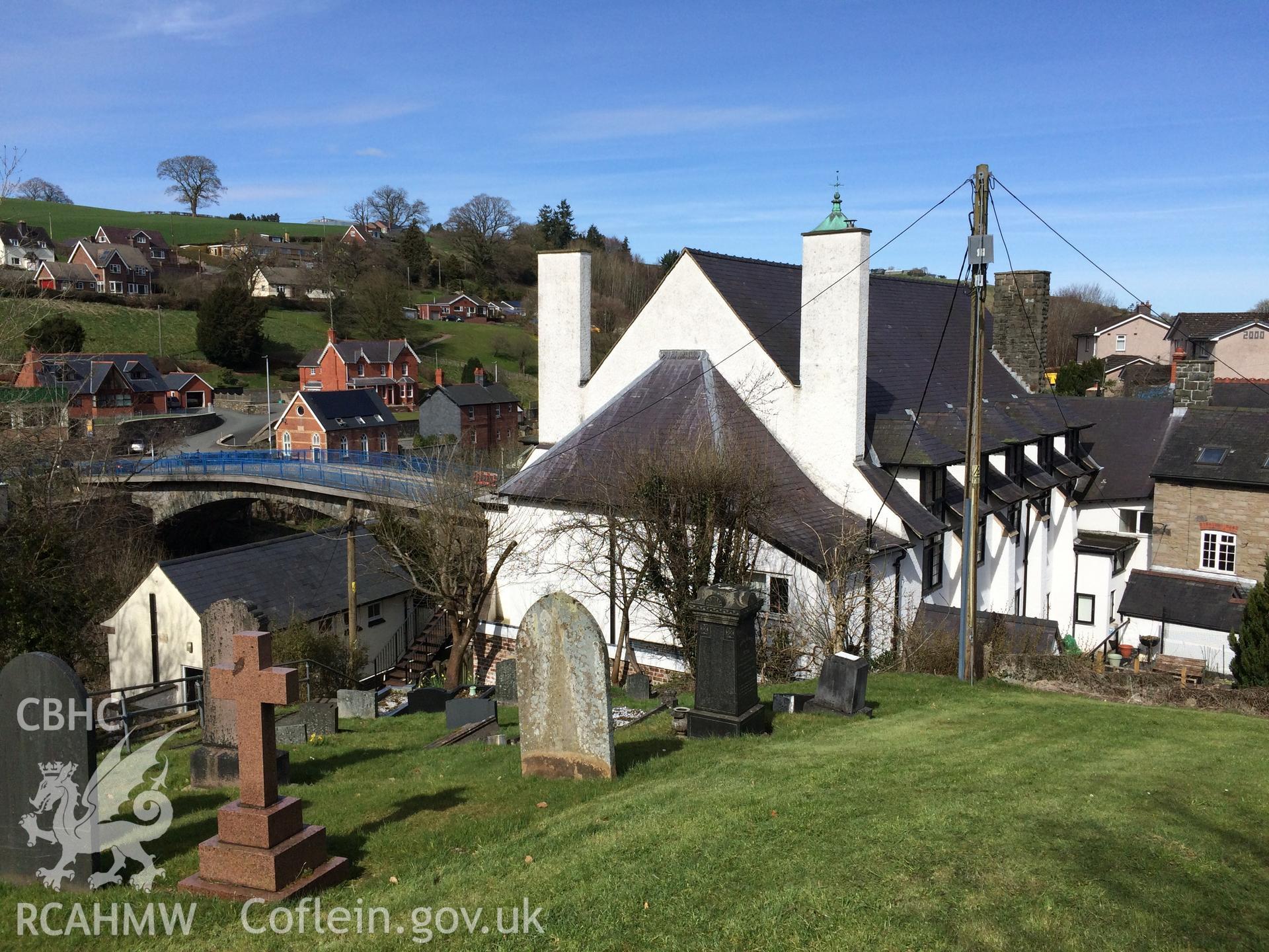 Colour photo showing view of Llanfair Caereinion Public Hall & Institute, taken by Paul R. Davis, 2018.