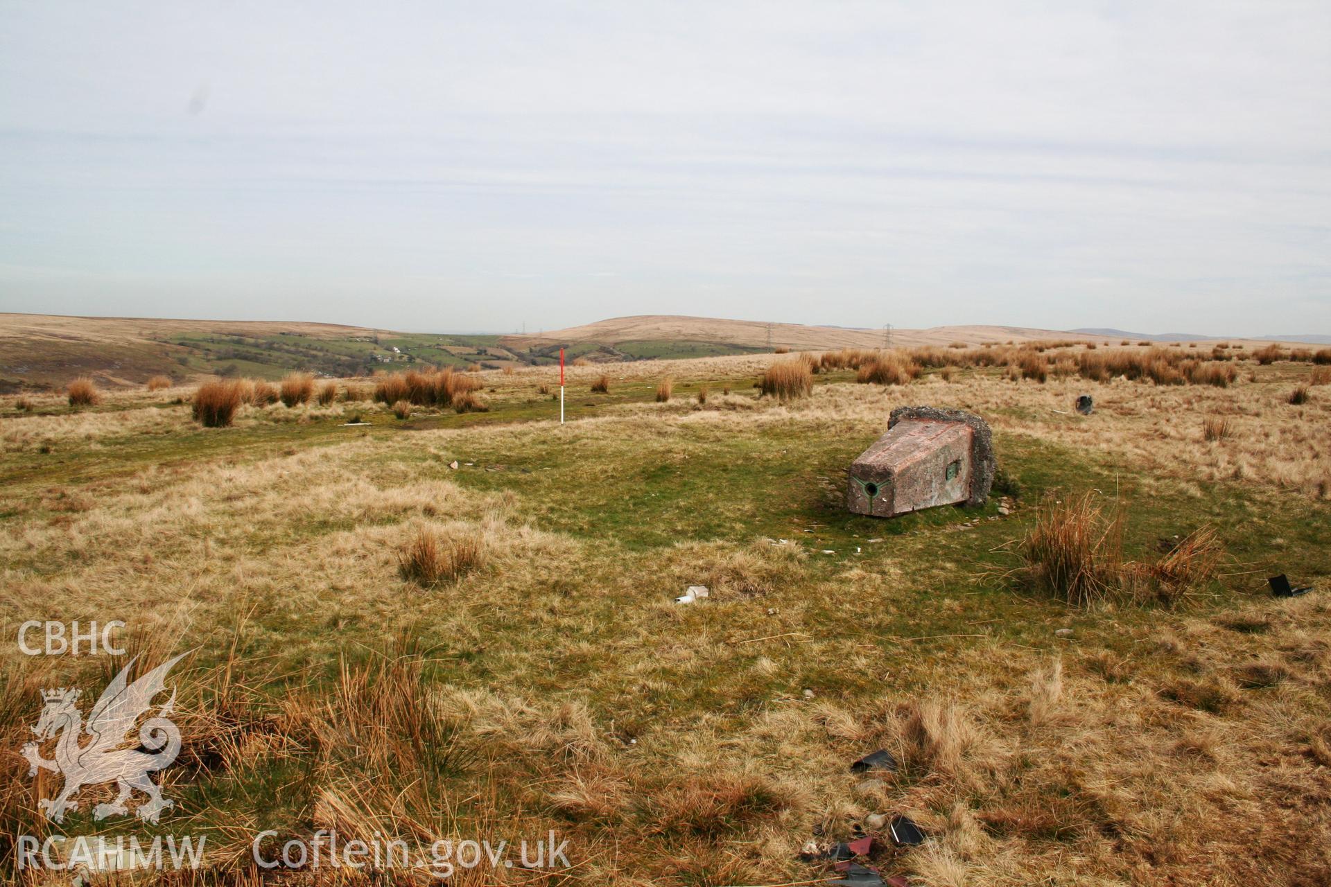 View of cairn looking north-west; 1m scale.