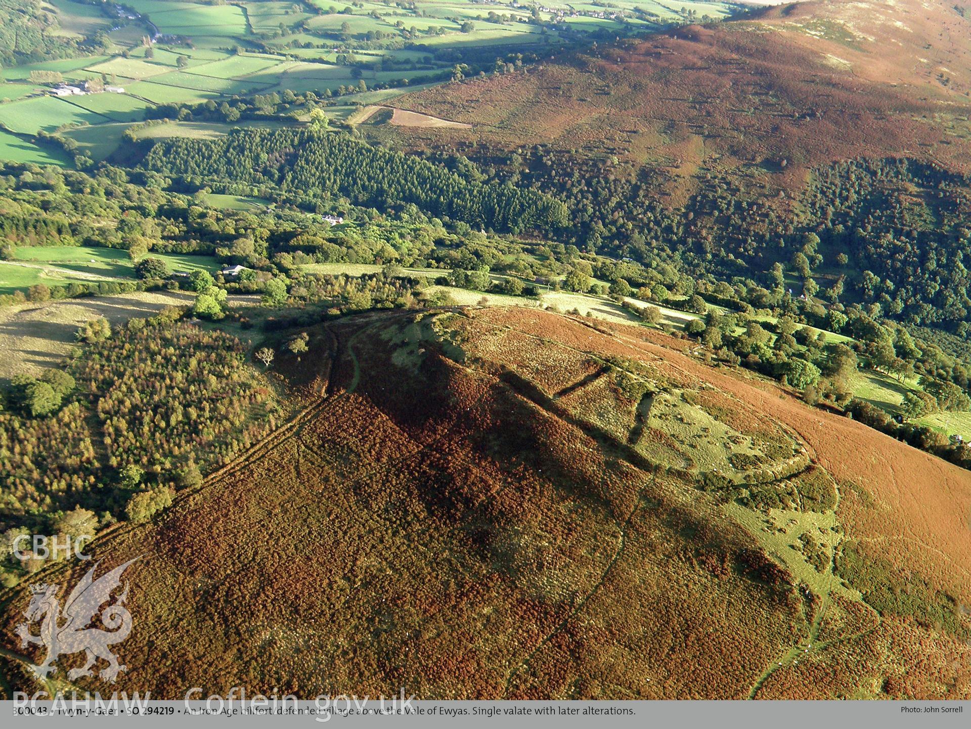 View of Twyn y Gaer, taken by John Sorrell, September 2009.