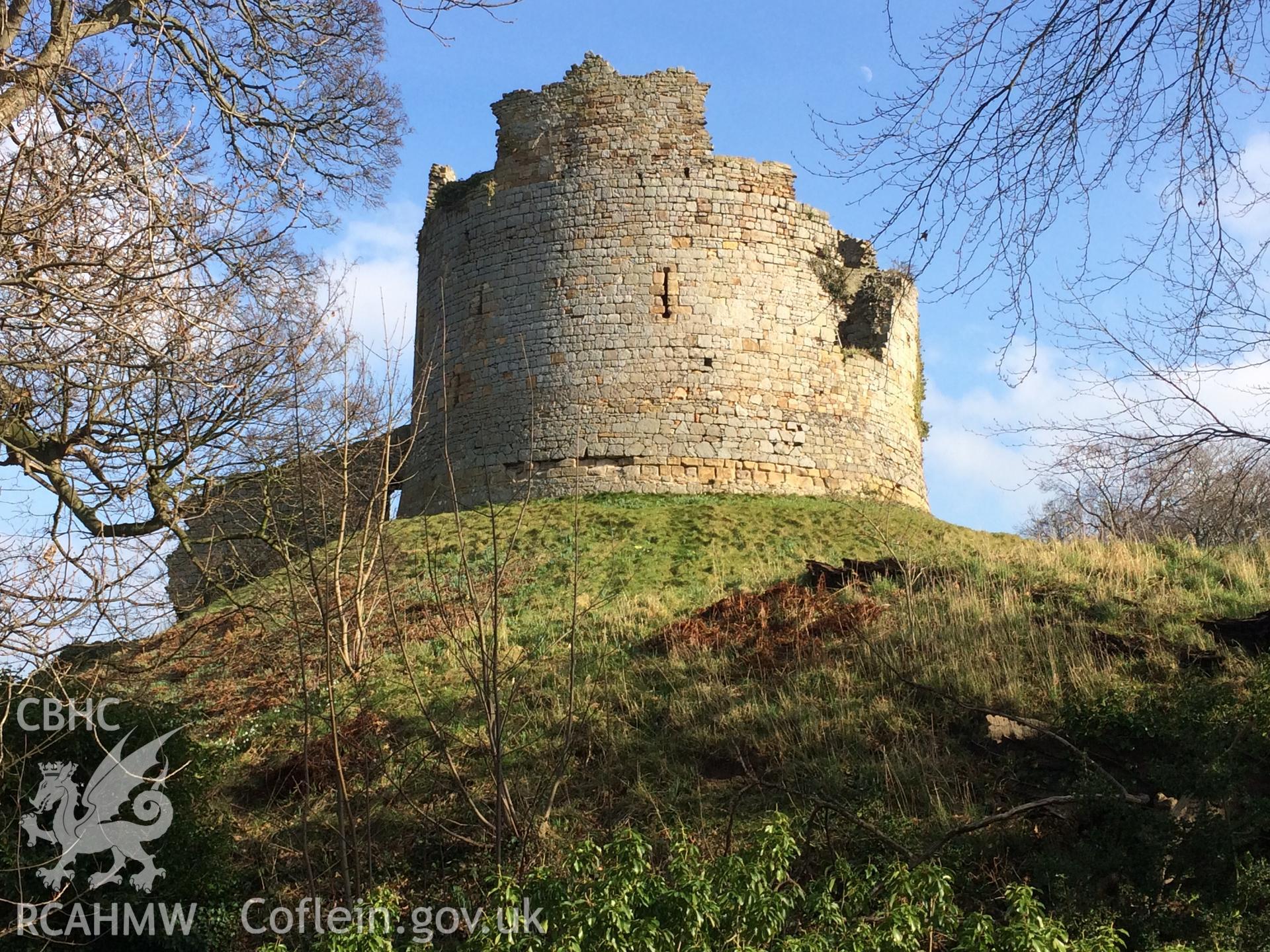 Photo showing view of Hawarden Castle, taken by Paul R. Davis, February 2018.