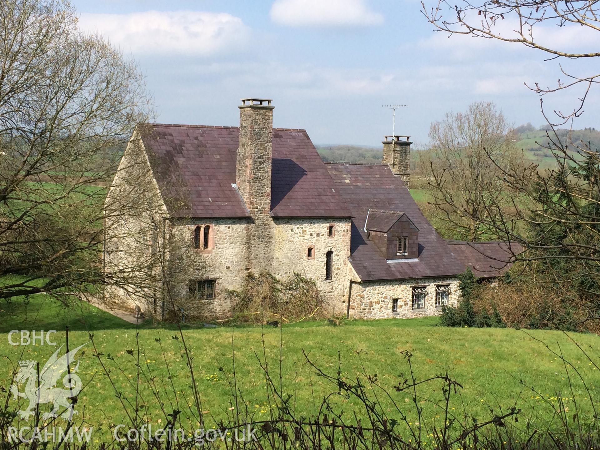 Colour photo showing view of Rhydarwen taken by Paul R. Davis, 2018.