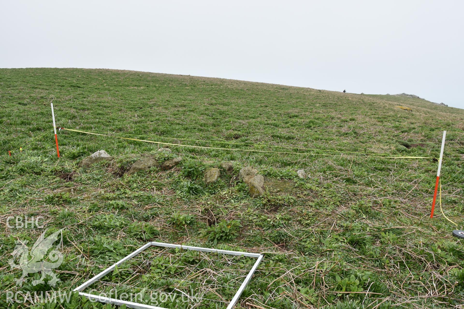 Skomer Island cairn group 1. Field survey 19 April 2018. Cairn C