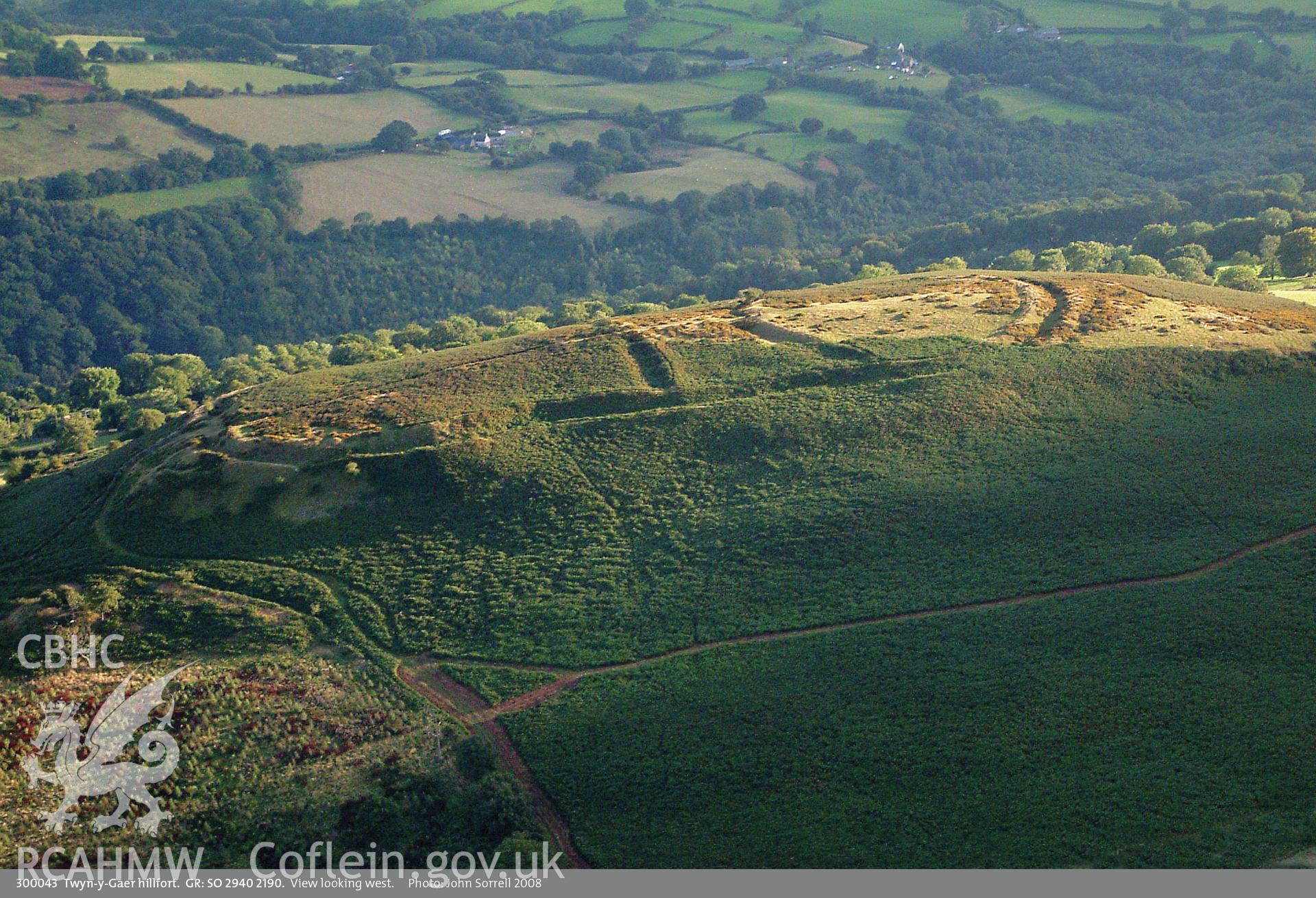 View of Twyn y Gaer, taken by John Sorrell, 2008.