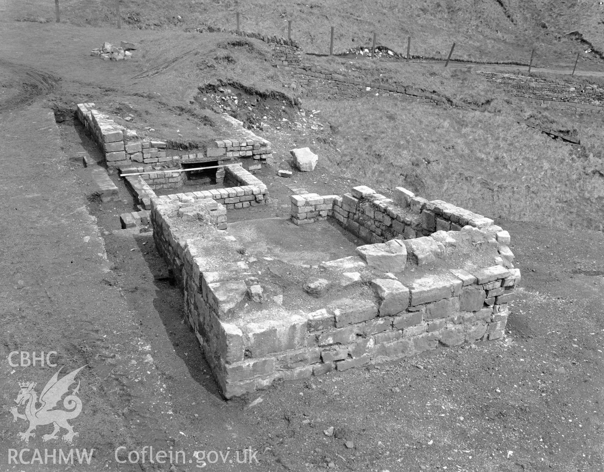 Digital copy of an acetate negative showing view of Blaenavon Ironworks taken by D.O.E. in 1977.