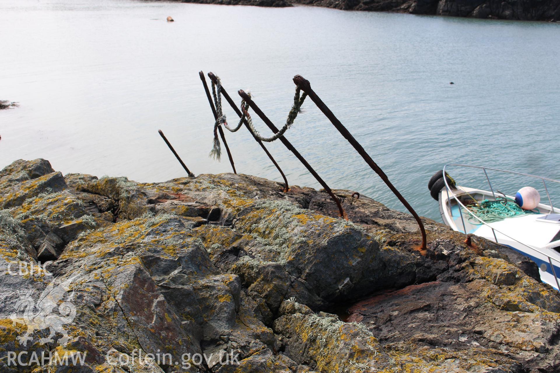 Skerries Jetty (north). Investigator's photographic survey for the CHERISH Project. ? Crown: CHERISH PROJECT 2018. Produced with EU funds through the Ireland Wales Co-operation Programme 2014-2020. All material made freely available through the Open Government Licence.