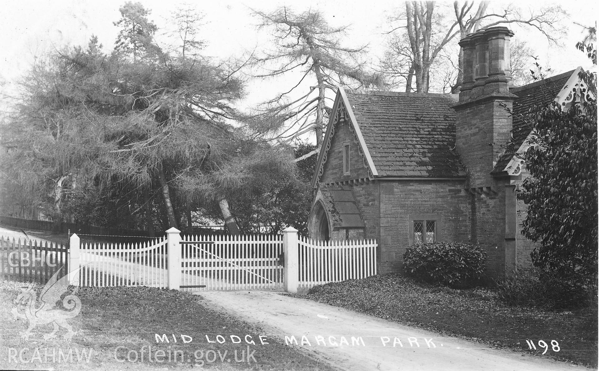 Postcard view of Middle Lodge, Margam Park.