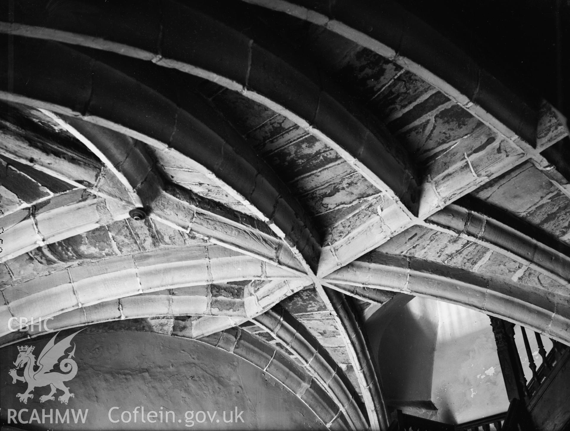 Interior - cloisters showing stone vaulting