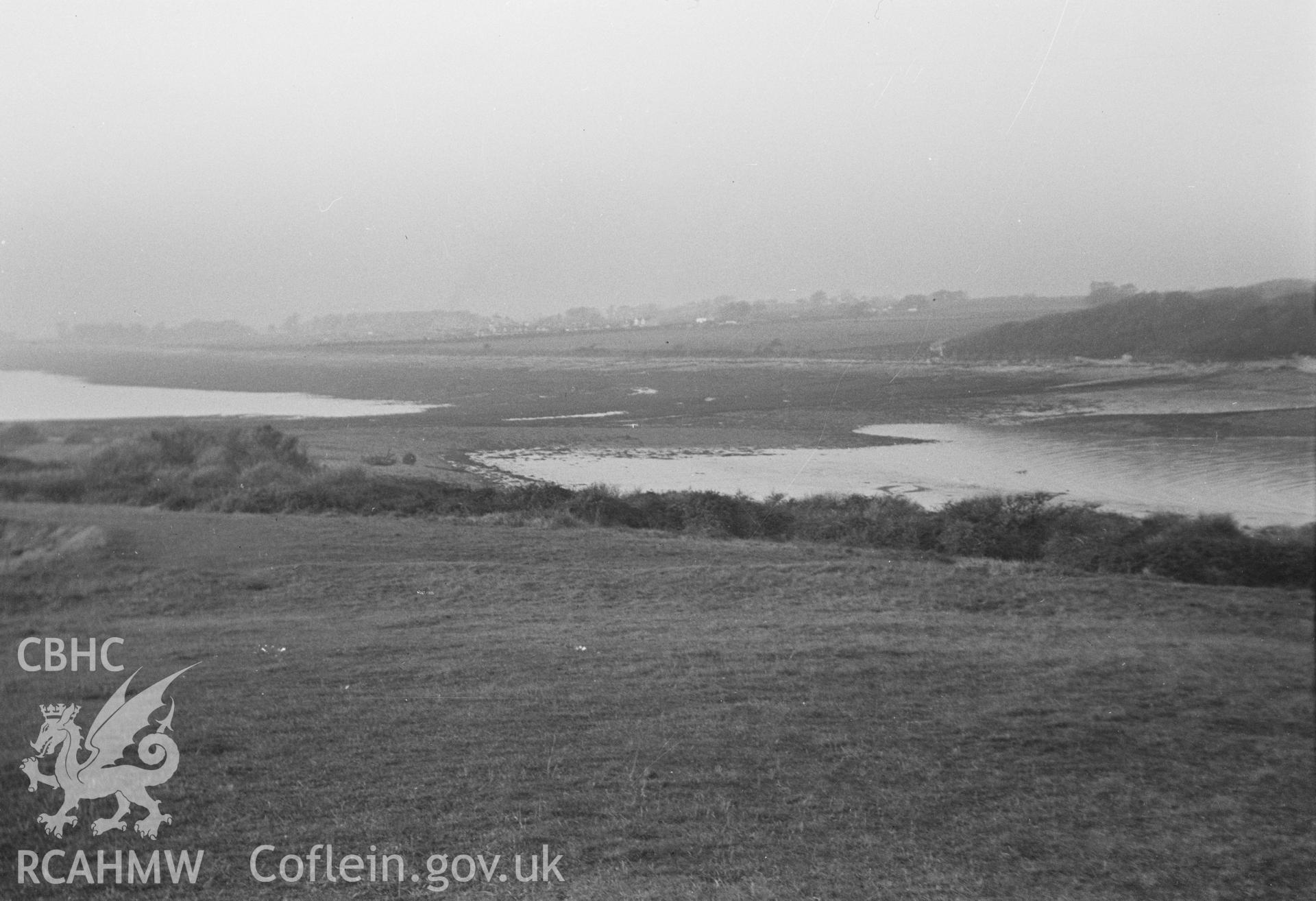 Digital copy of a nitrate negative showing view of the Danish Fort on Sully Island taken by Leonard Monroe.