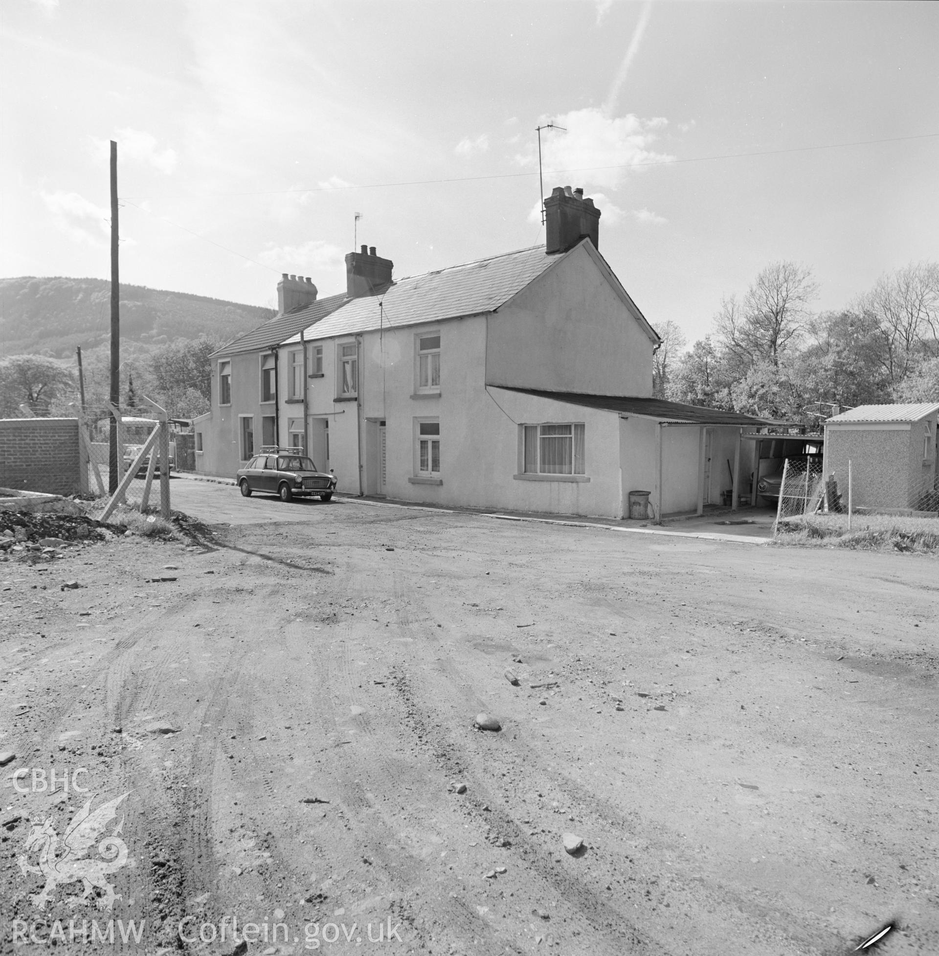 Digital copy of a black and white negative showing Navigation House, Abercynon, taken by RCAHMW.