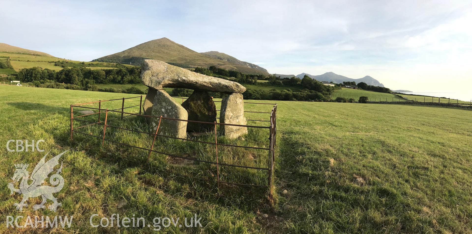 Colour photo showing Bachwen burial chamber taken by Paul R. Davis, 23rd June 2018.