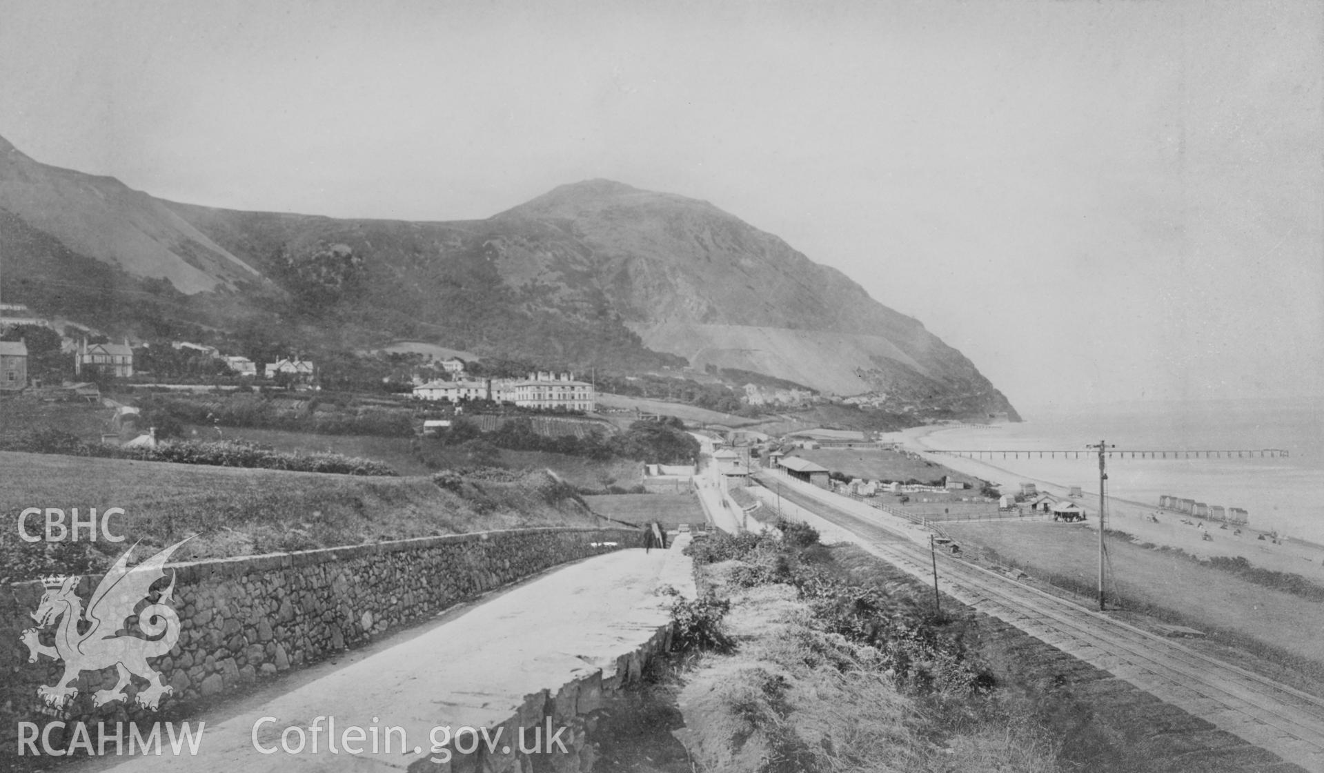 Digital copy of an acetate negative showing Penmaenmawr.