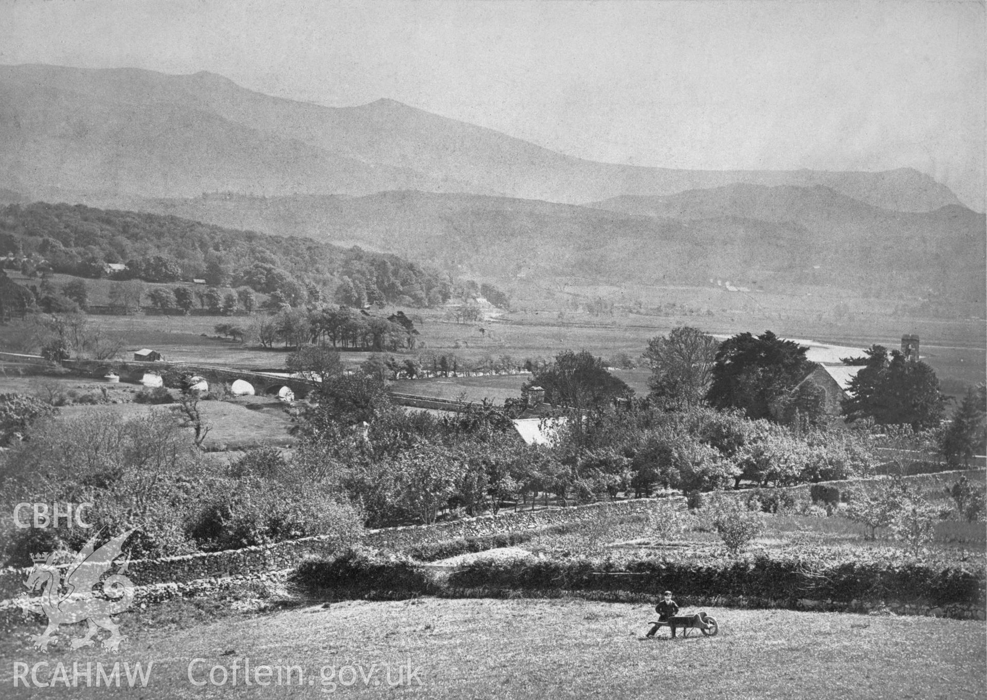 Digital copy of a view of Pont Llanelltyd.