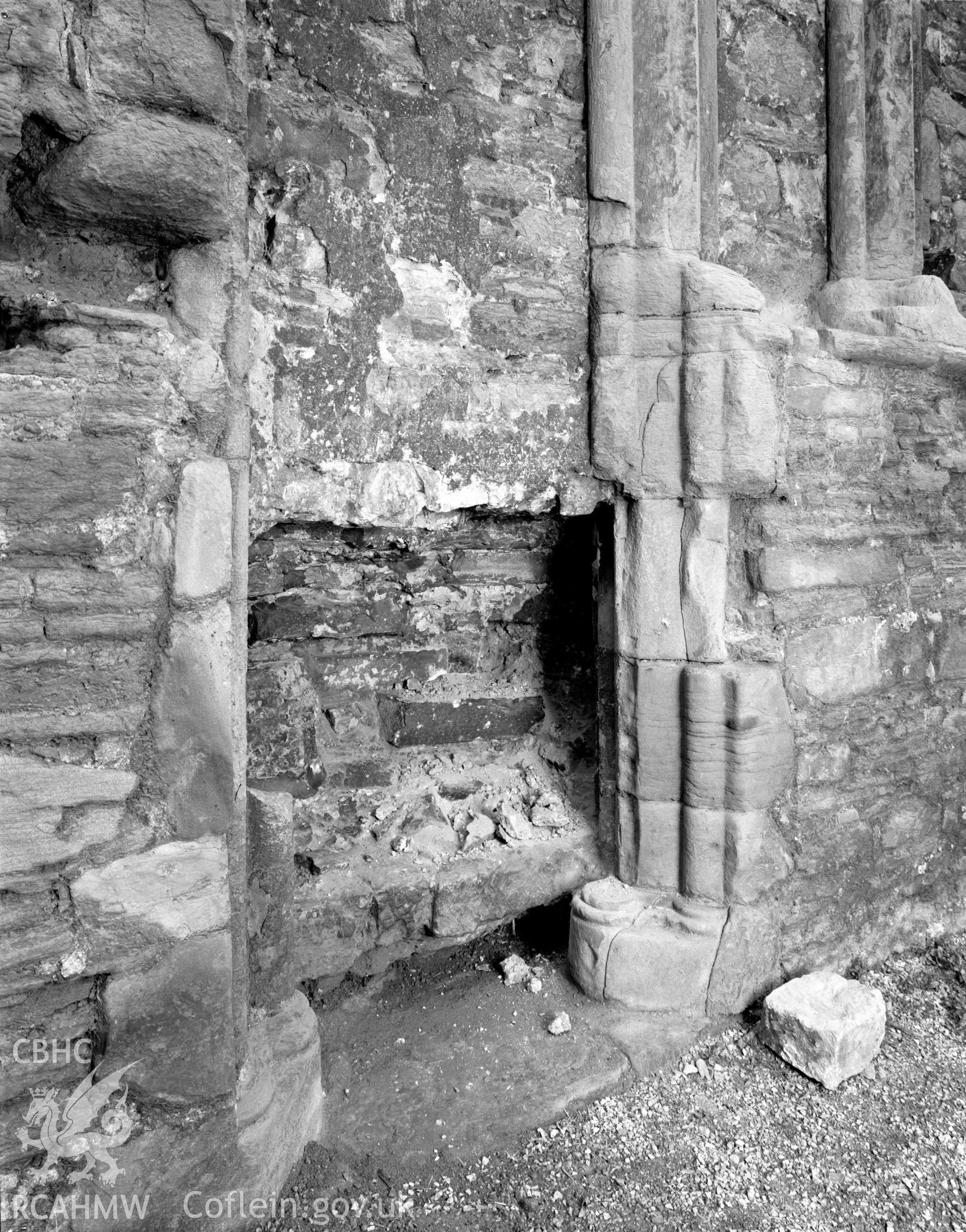 Digital copy of an acetate negative showing view of Basingwerk Abbey taken by Department of Environment.