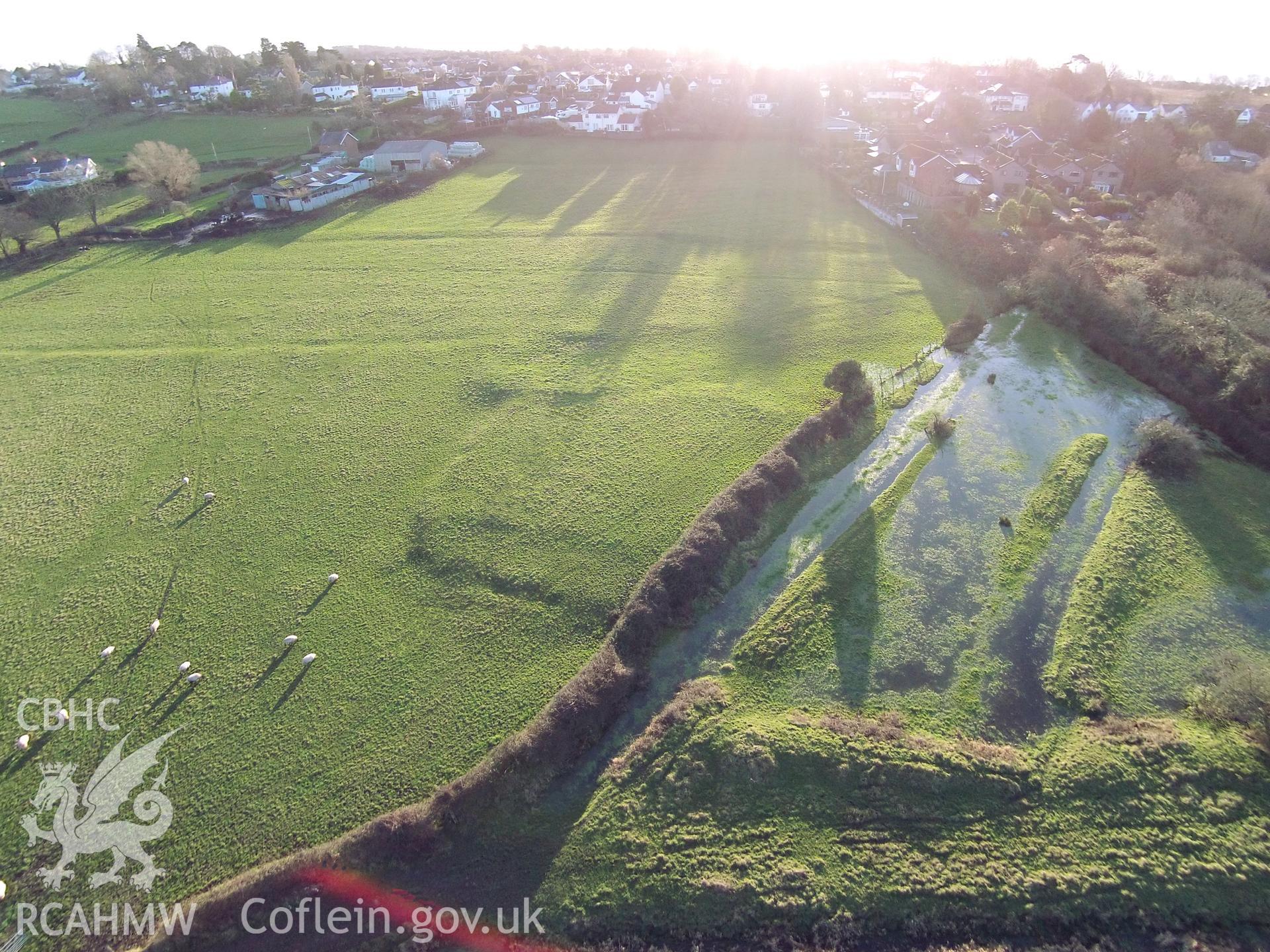 Colour photo showing Sully Moat, taken by Paul R. Davis, 29th December 2015.