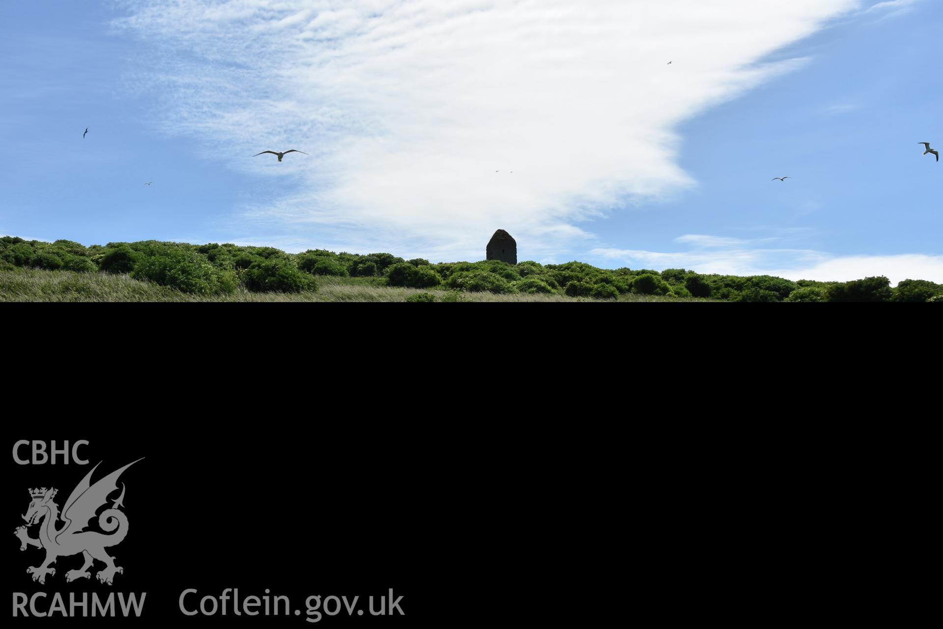 Investigator's photographic survey of the church on Puffin Island/Ynys Seiriol for the CHERISH Project. ? Crown: CHERISH PROJECT 2018. Produced with EU funds through the Ireland Wales Co-operation Programme 2014-2020. All material made freely available through the Open Government Licence.