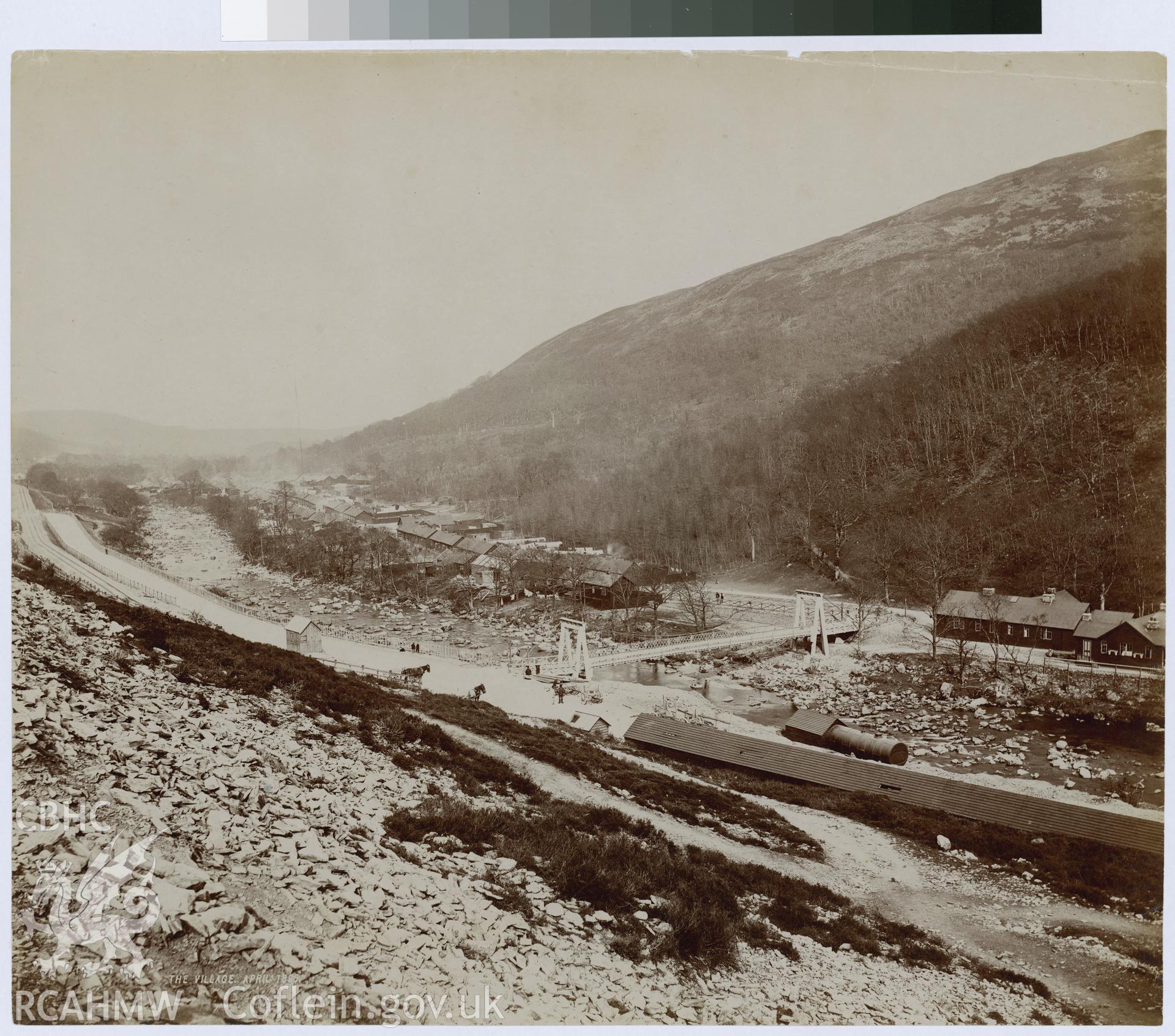 Digital copy of an albumen print from Edward Hubbard Collection showing the village, taken April 1895.