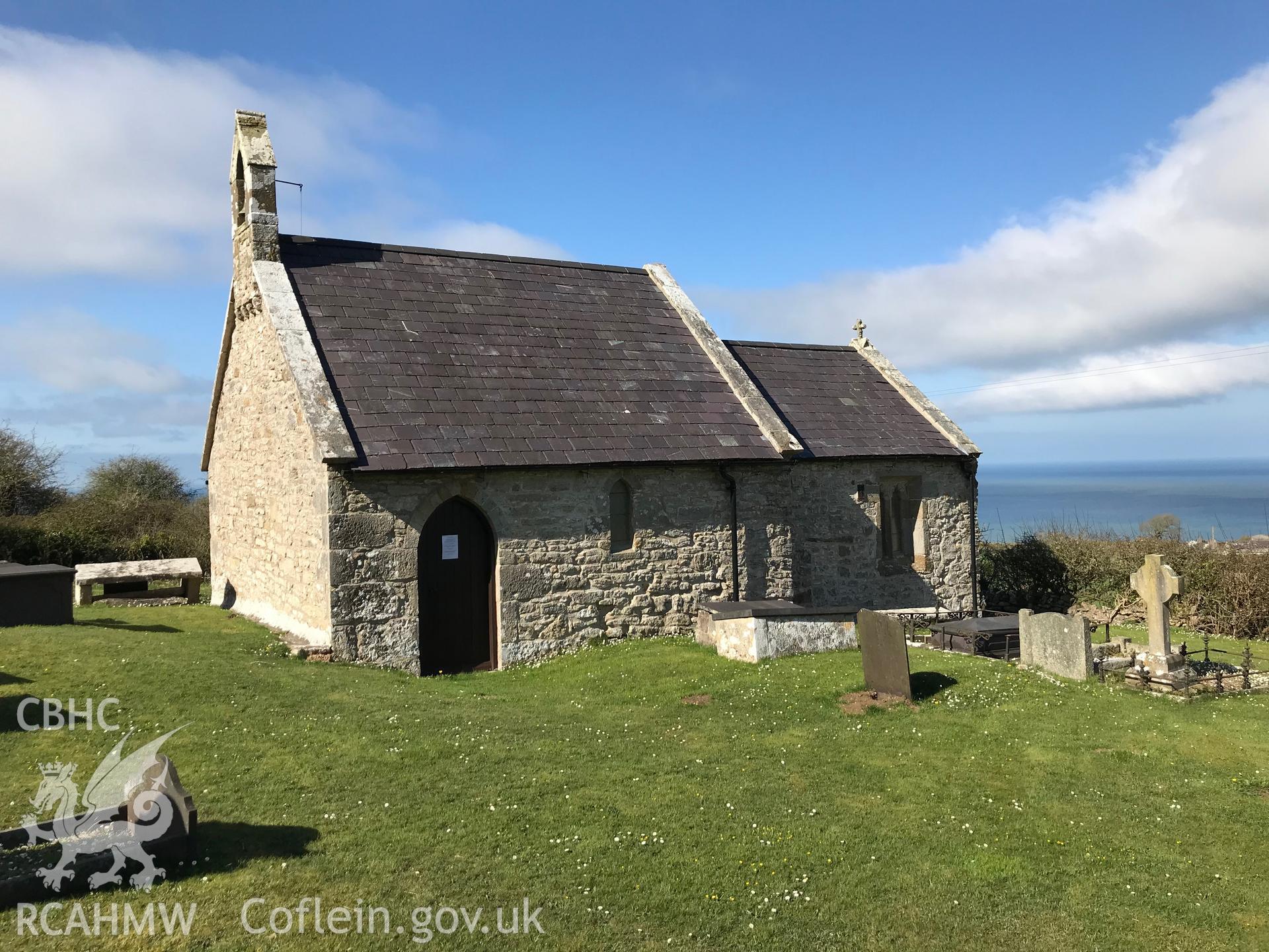 Colour photo showing view of St. Michaels Church, Llanfihangel Din Sylwy, taken by Paul R. Davis, 2018.