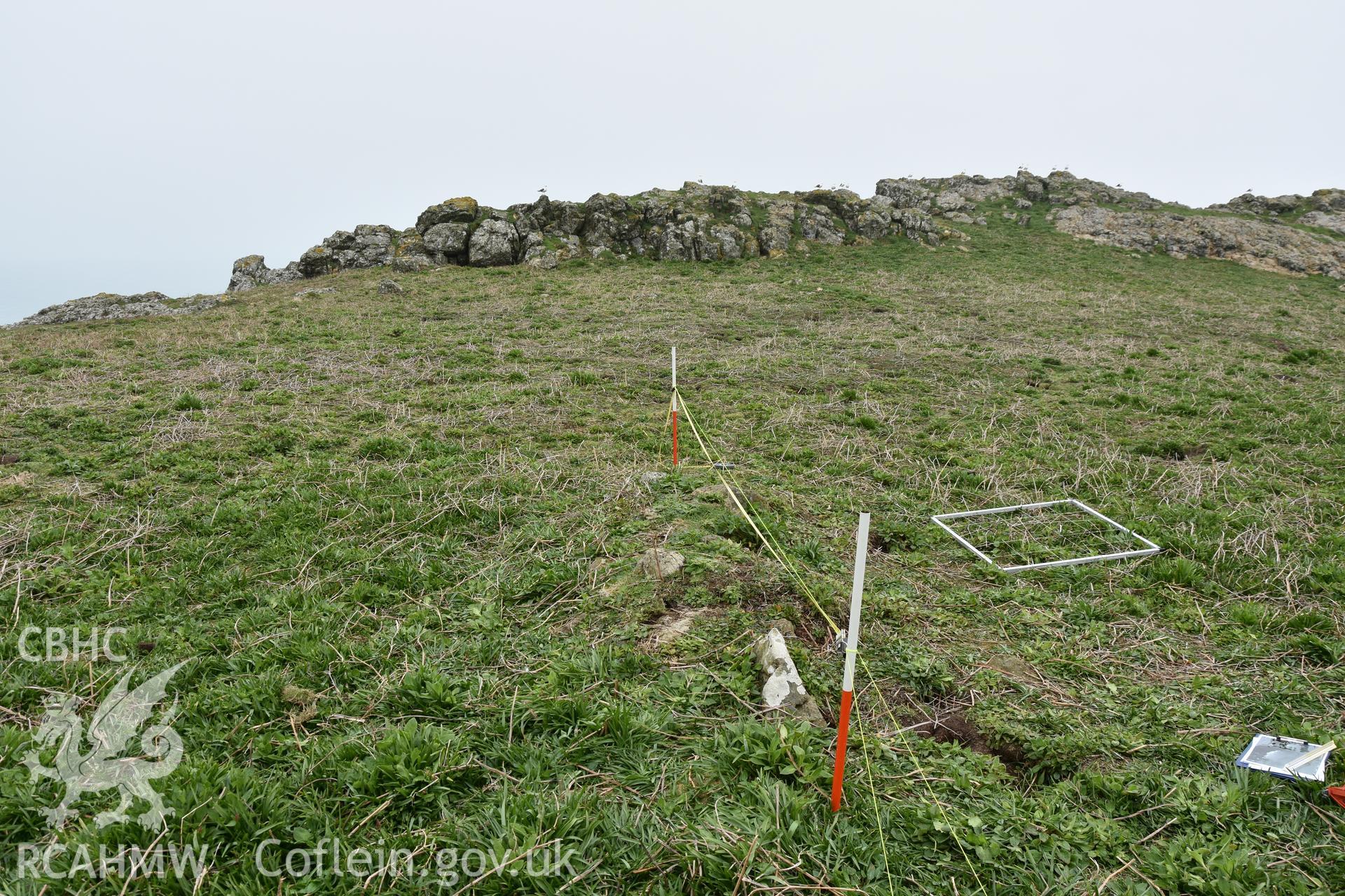 Skomer Island cairn group 1. Field survey 19 April 2018. Cairn C