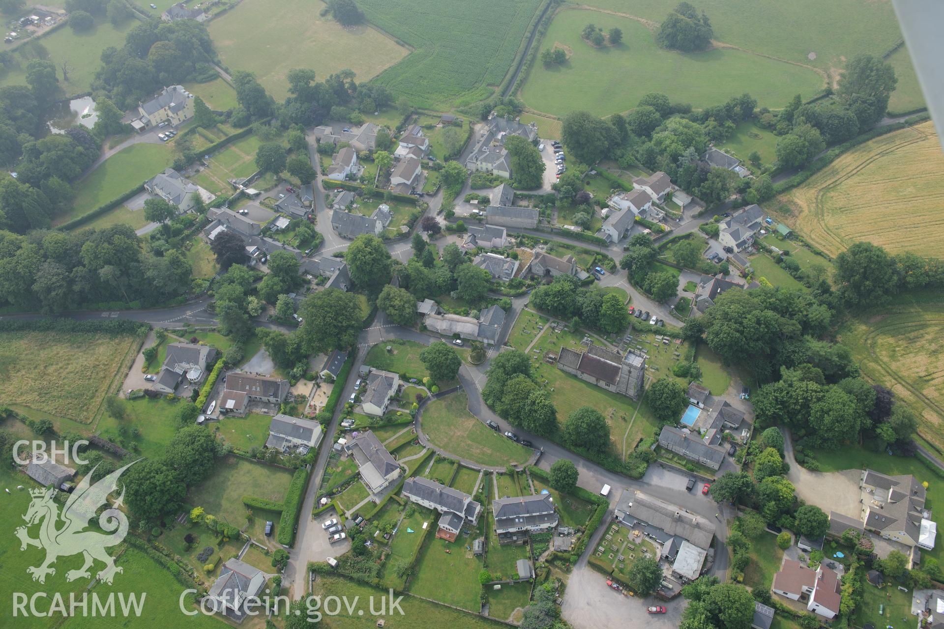 Royal Commission aerial photography of St Hilary recorded during drought conditions on 22nd July 2013.