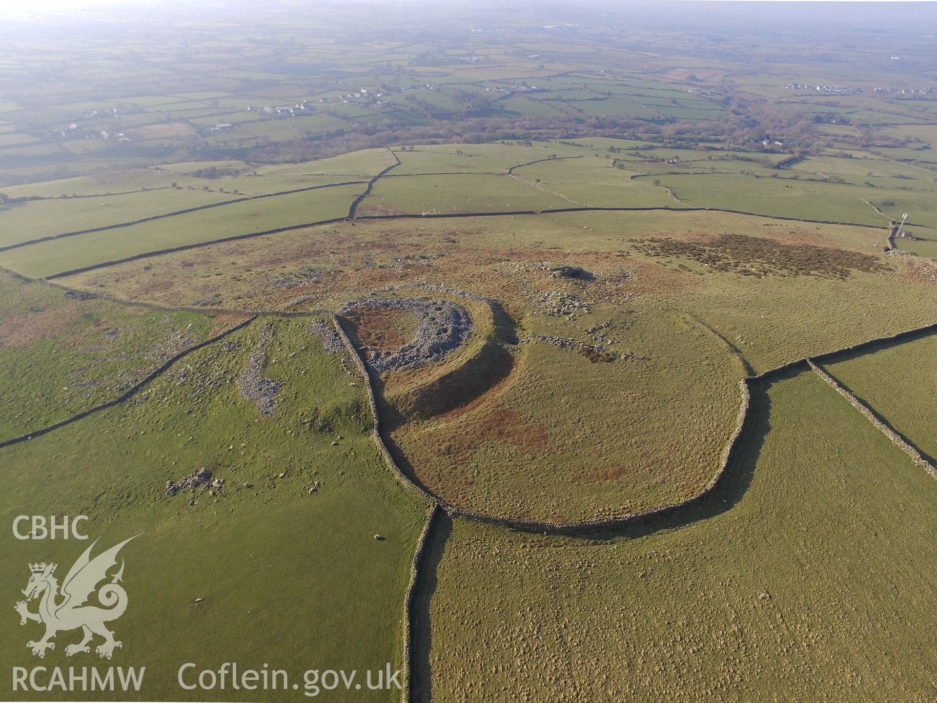 Photo showing view of Carn Pentyrch, taken by Paul R. Davis, February 2018.