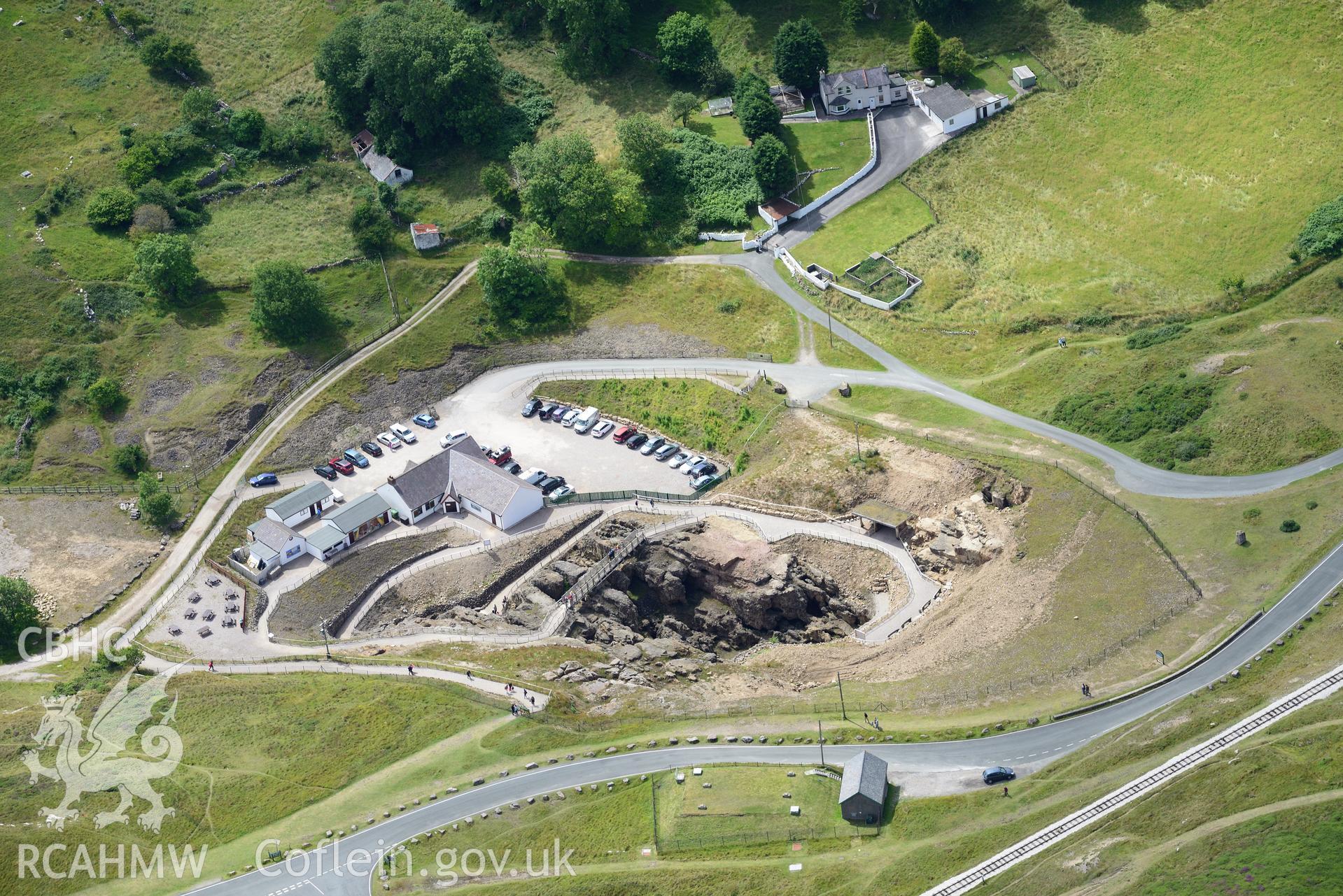 Great Orme Copper Mine. Oblique aerial photograph taken during the Royal Commission's programme of archaeological aerial reconnaissance by Toby Driver on 30th July 2015.