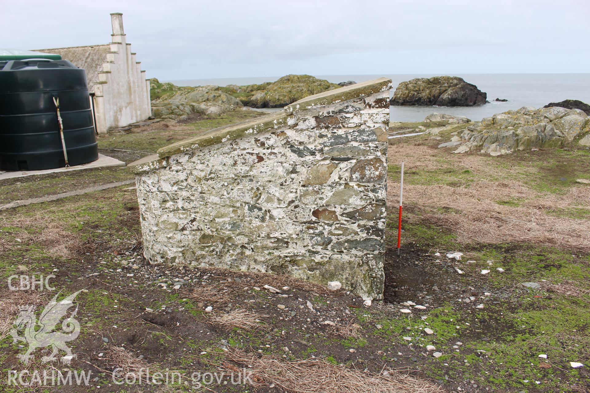 Skerries, stone well-head building or well house. Investigator's photographic survey for the CHERISH Project. ? Crown: CHERISH PROJECT 2018. Produced with EU funds through the Ireland Wales Co-operation Programme 2014-2020. All material made freely available through the Open Government Licence.