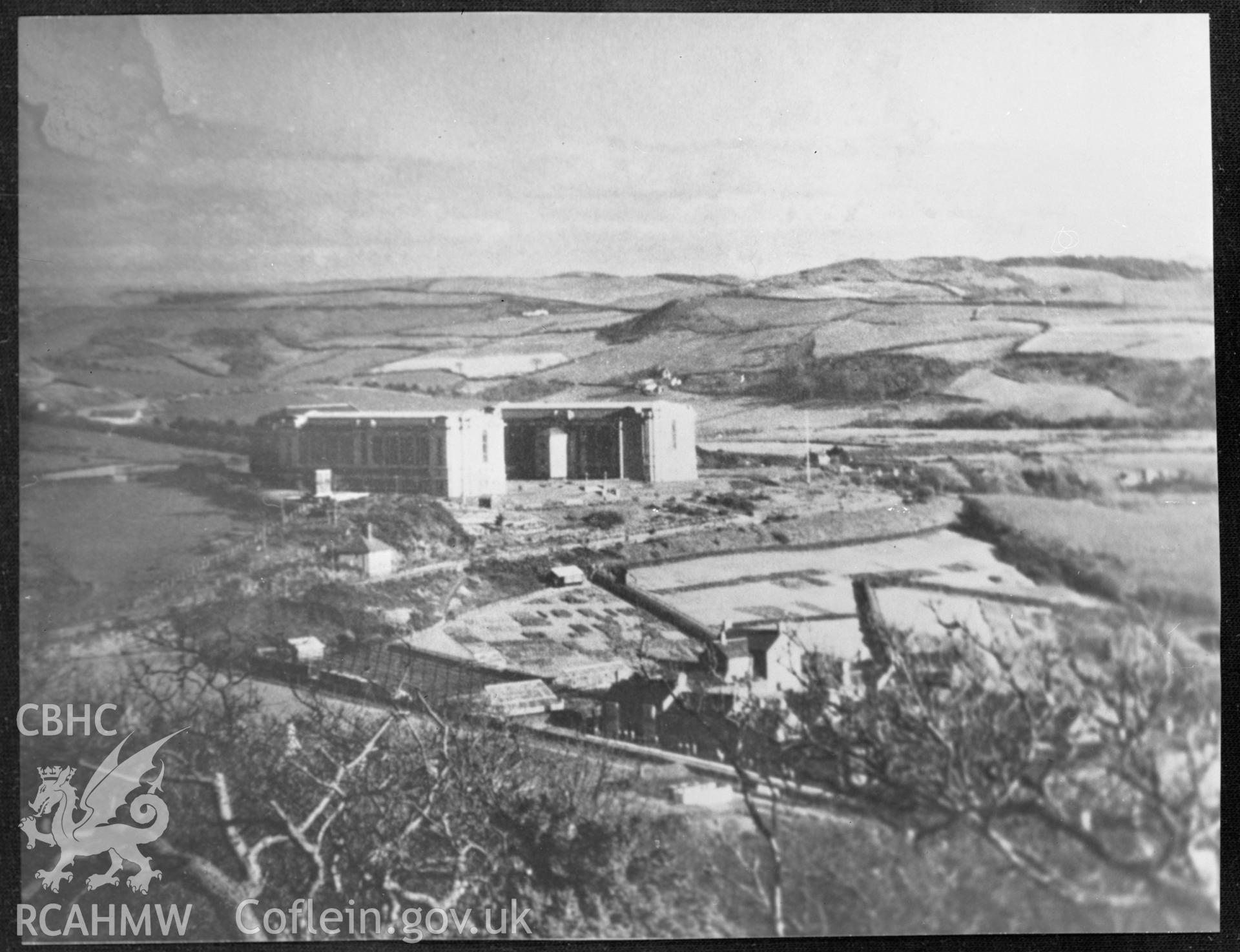 Digital copy of an early view of National Library of Wales, Aberystwyth.