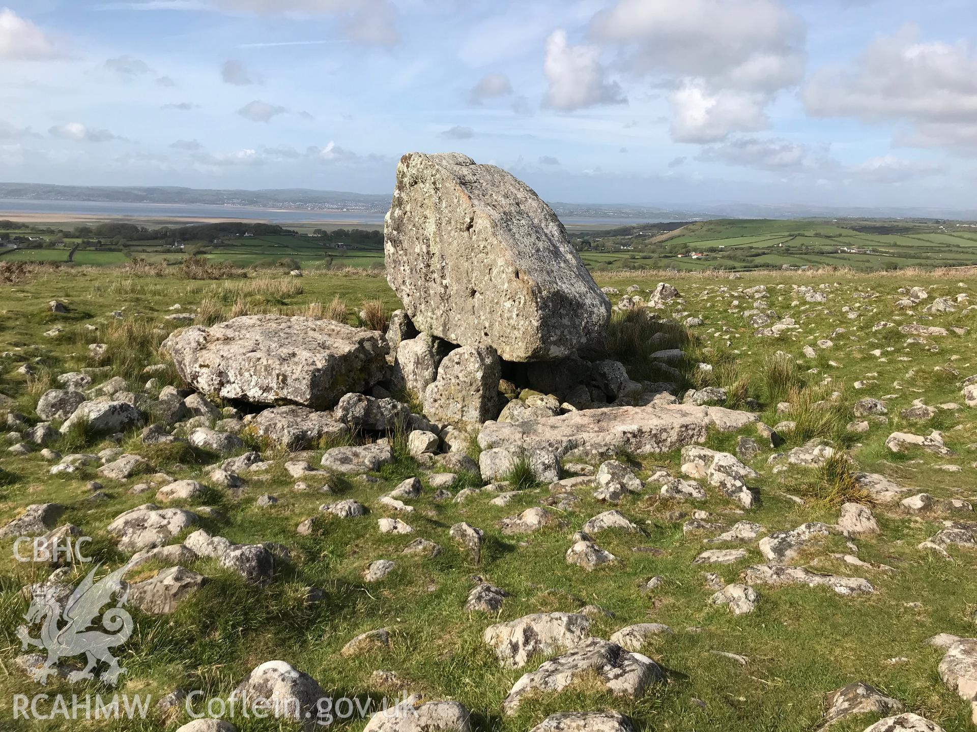 Colour photo showing Arthur's Stone Burial Chamber, taken by Paul R. Davis, 10th May 2018.